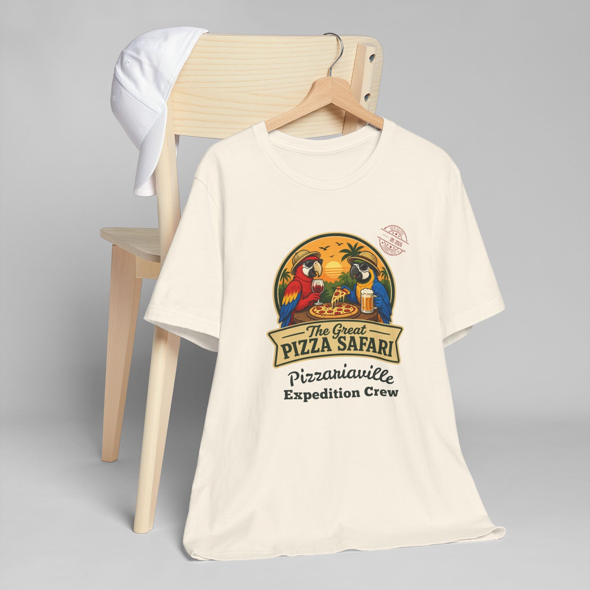 Pizza Safari T‑Shirt —Expedition Crew Vintage Design