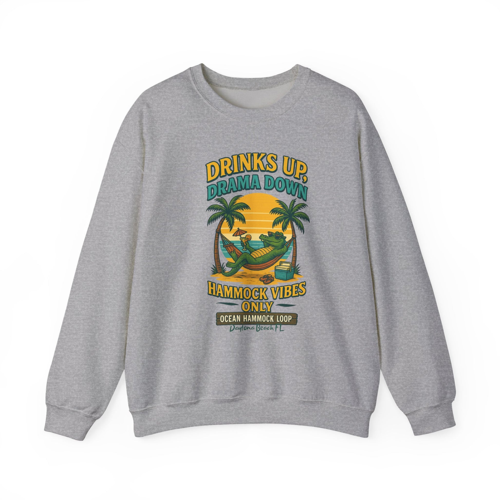 Ocean hammock Loop  Crewneck Sweatshirt - Jimmy Buffet Style