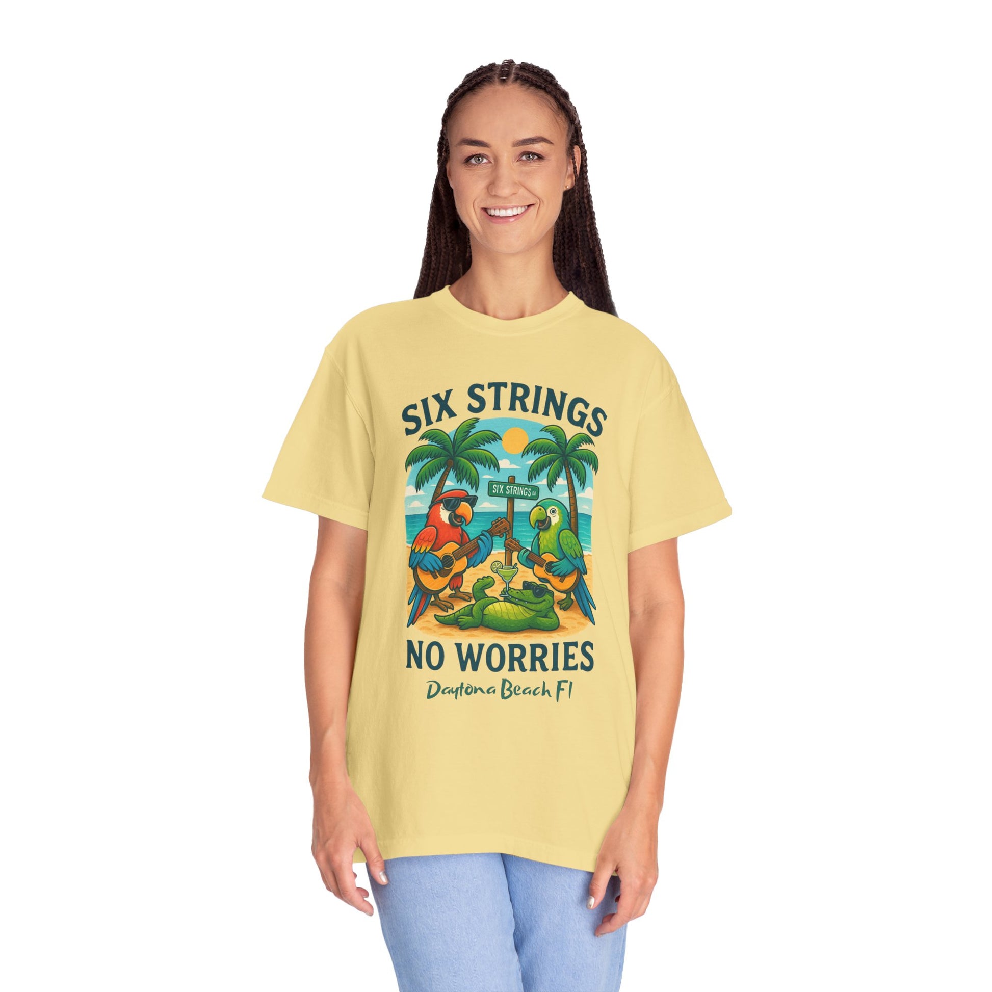 Six String Dr  Jimmy Buffet Style T-Shirt 1717 comfort colors