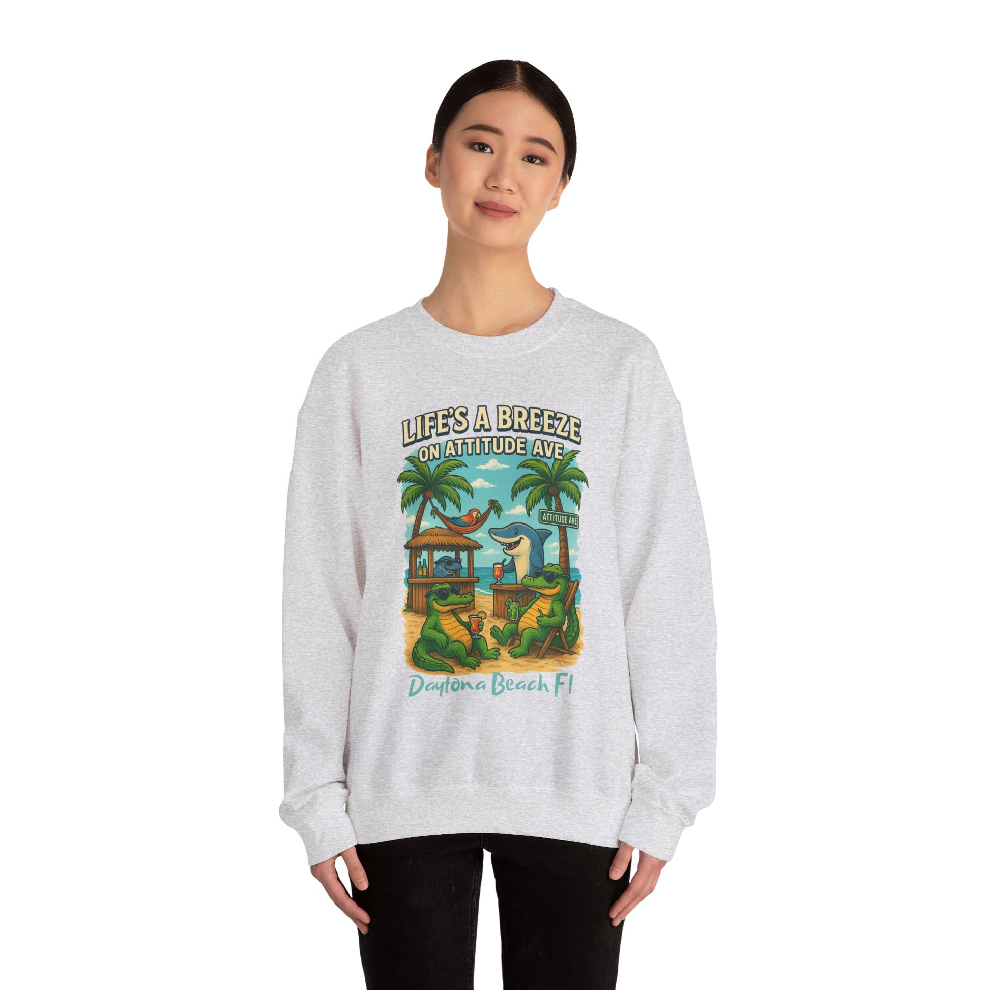 Attitude Ave Crewneck Sweatshirt - Jimmy Buffet Style
