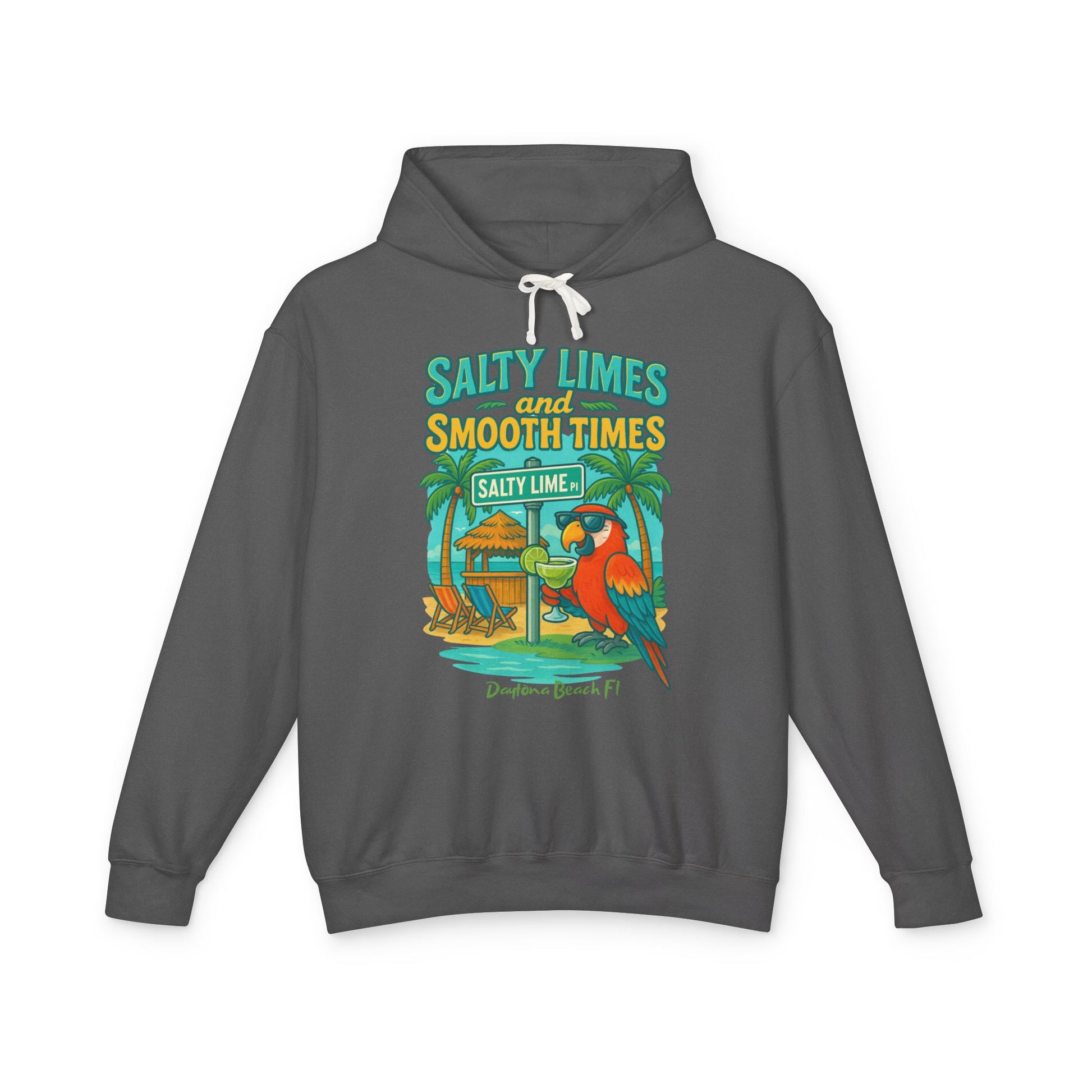 Salty Lime  Place  Lightweight Comfort Colors Hoodie - Jimmy Buffet Style