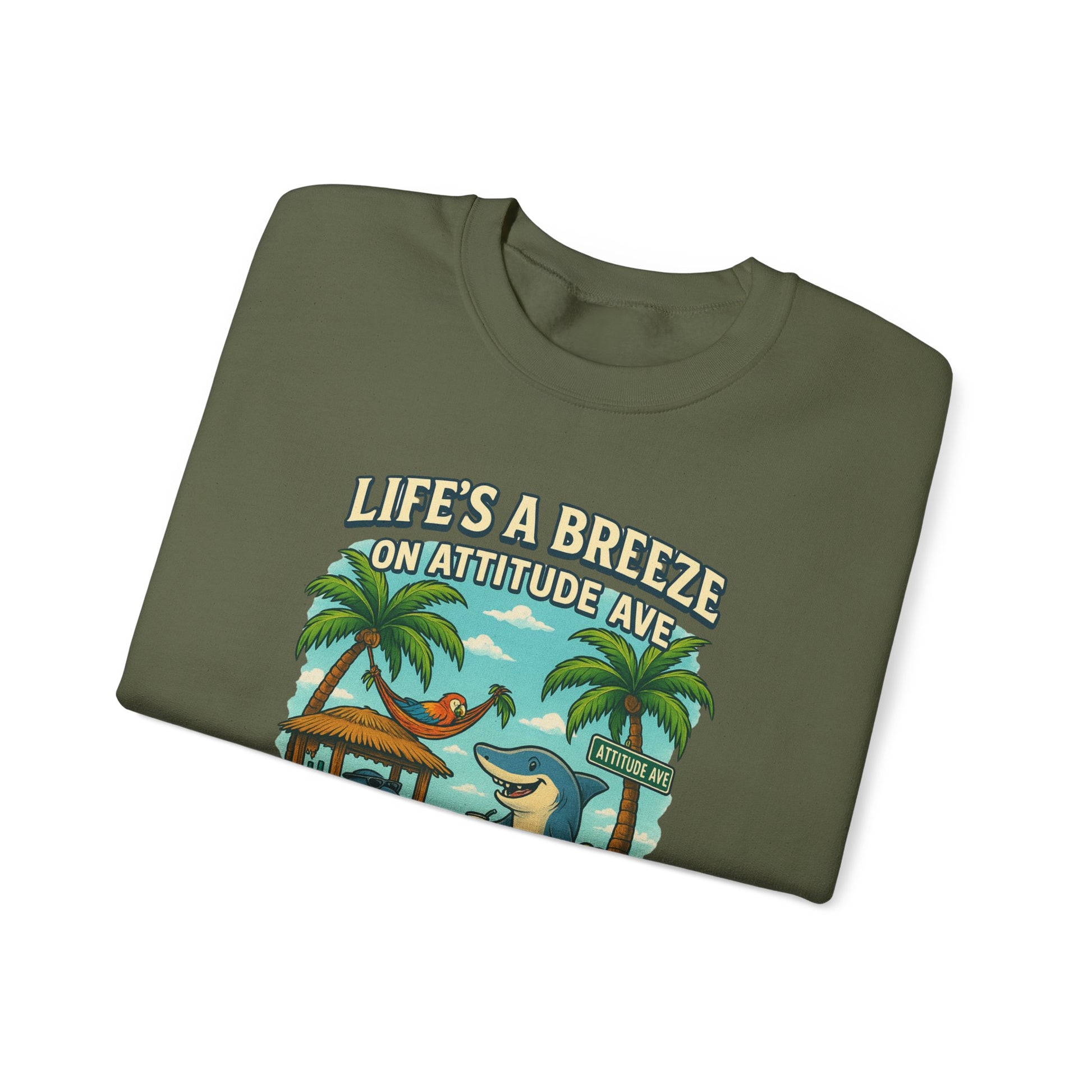 Attitude Ave Crewneck Sweatshirt - Jimmy Buffet Style