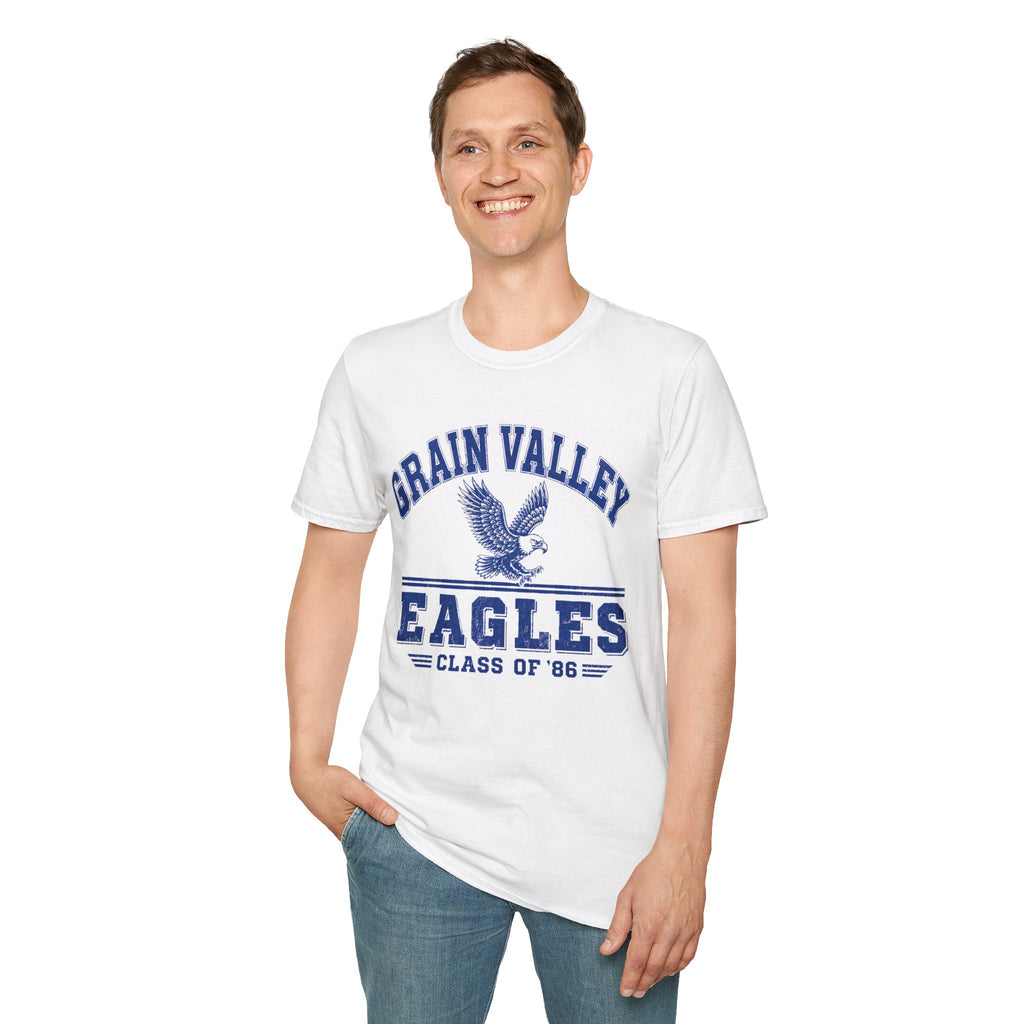 Grain Valley Eagles Vintage Logo T-Shirt | Class of '86 School Spirit