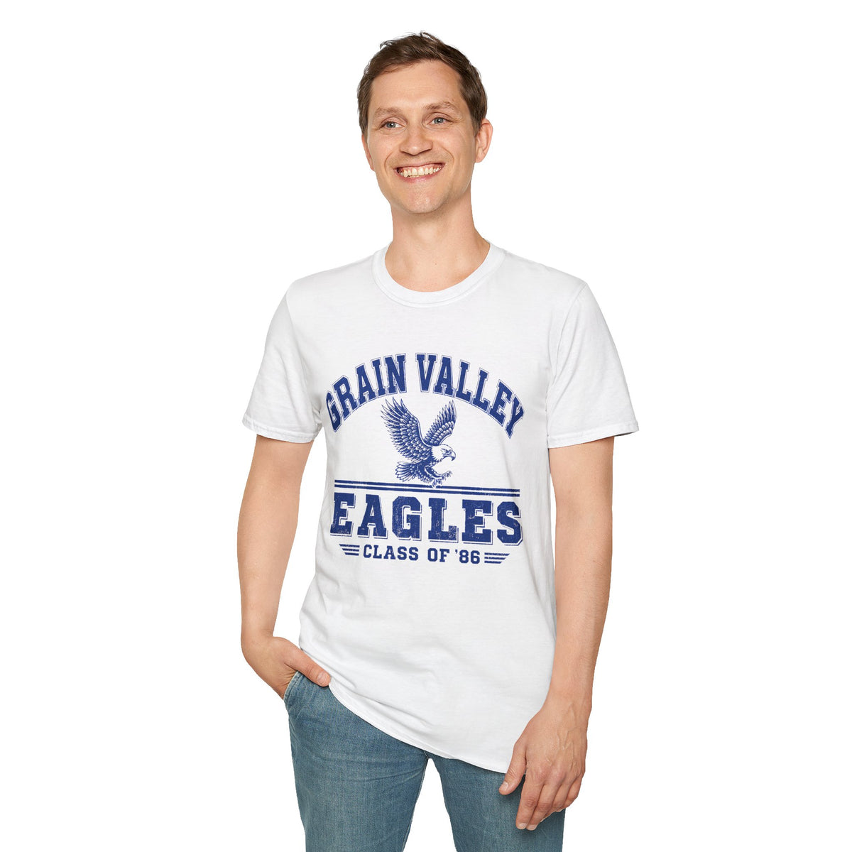 Grain Valley Eagles Vintage Logo T-Shirt | Class of '86 School Spirit