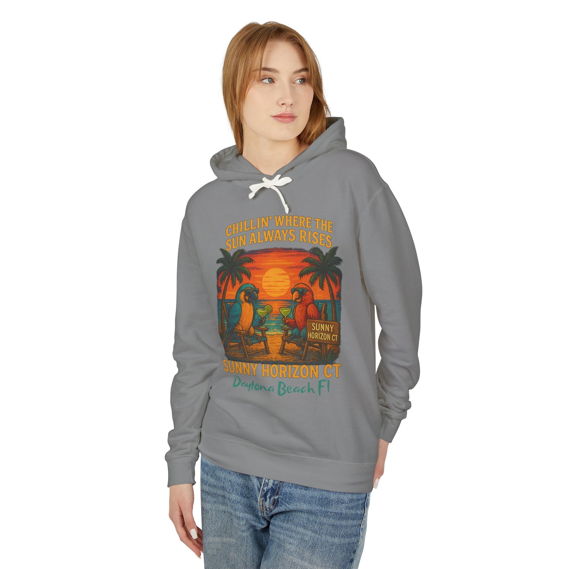 Sunny Horizon ct Lightweight Comfort Colors Hoodie - Jimmy Buffet Style