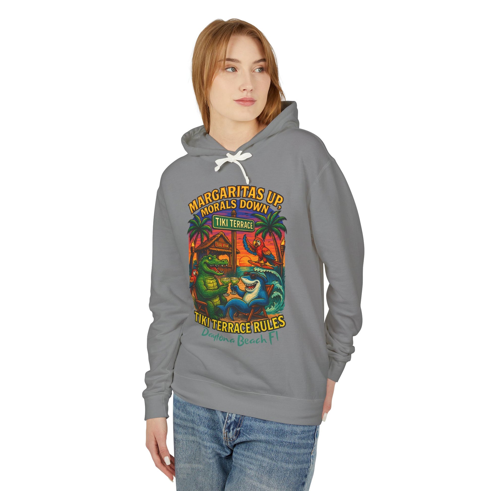 Tiki Terrace  Lightweight Comfort Colors Hoodie - Jimmy Buffet Style