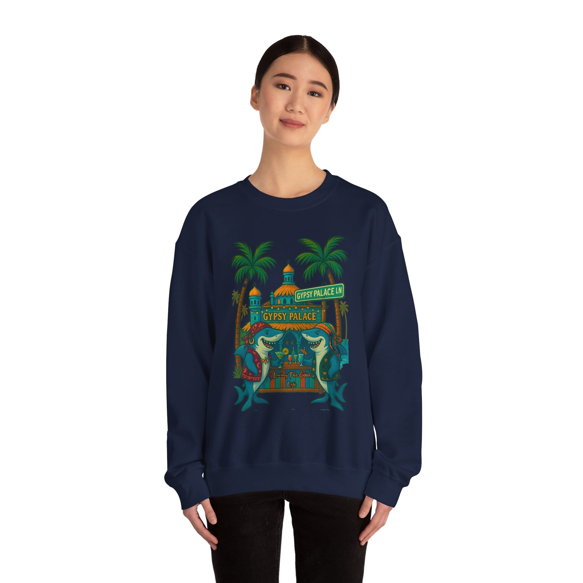 Gypsy Palace ln Crewneck Sweatshirt - Jimmy Buffet Style