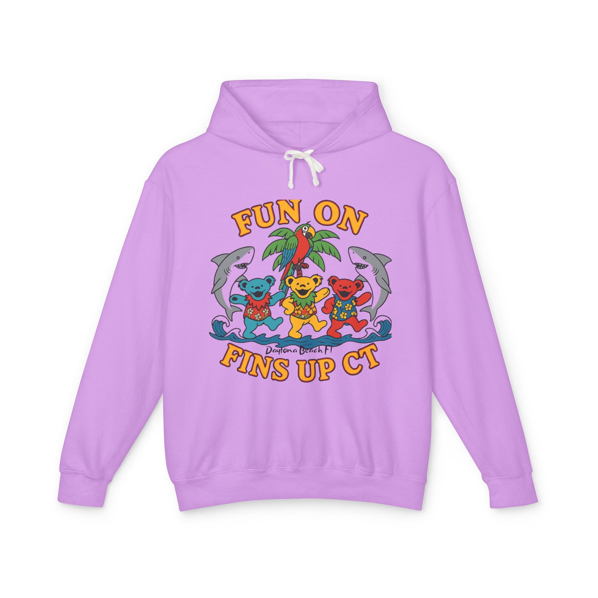 Fins Up ct  Lightweight Comfort Colors Hoodie - Jimmy Buffet Style