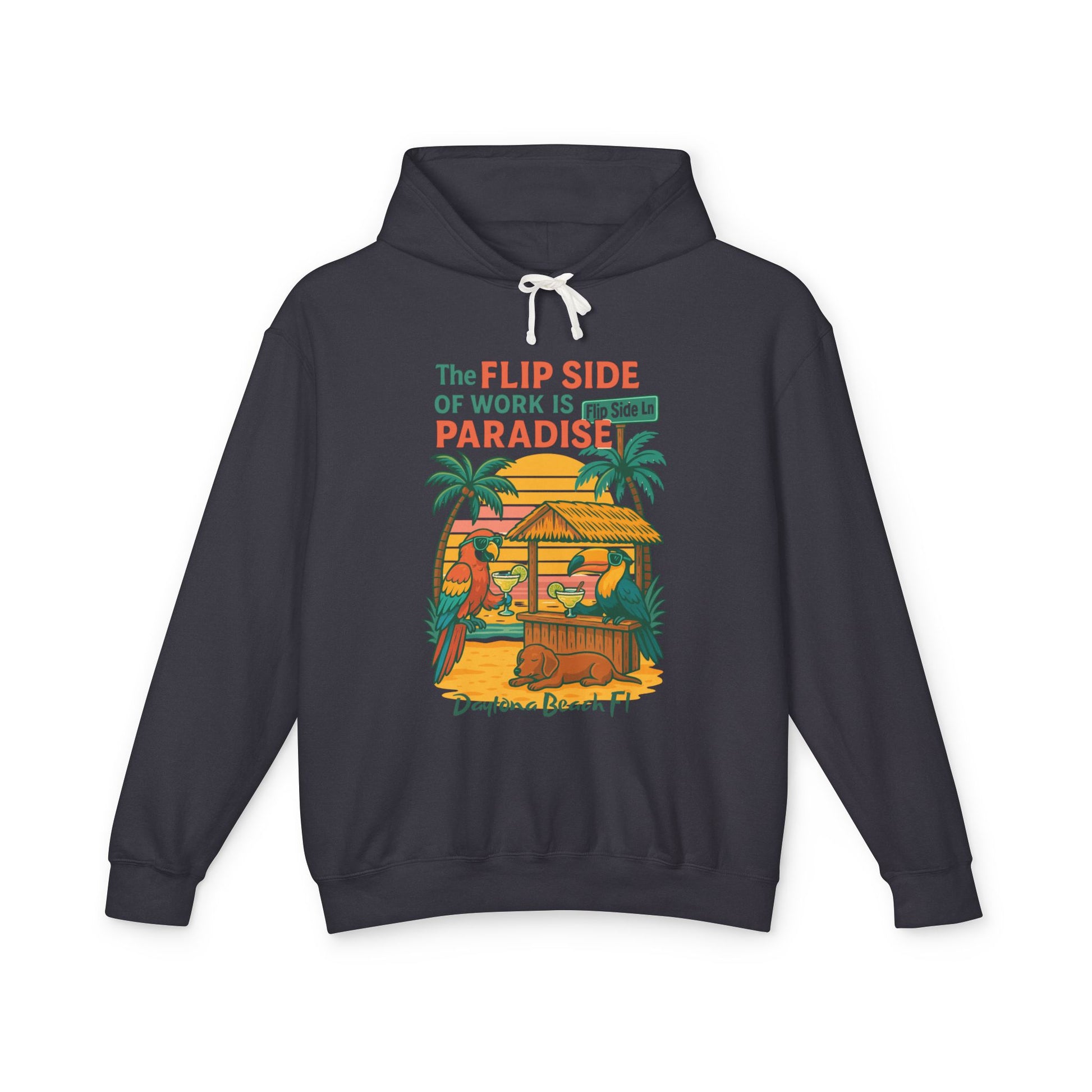 Flip Side Ln  Lightweight Comfort Colors Hoodie - Jimmy Buffet Style