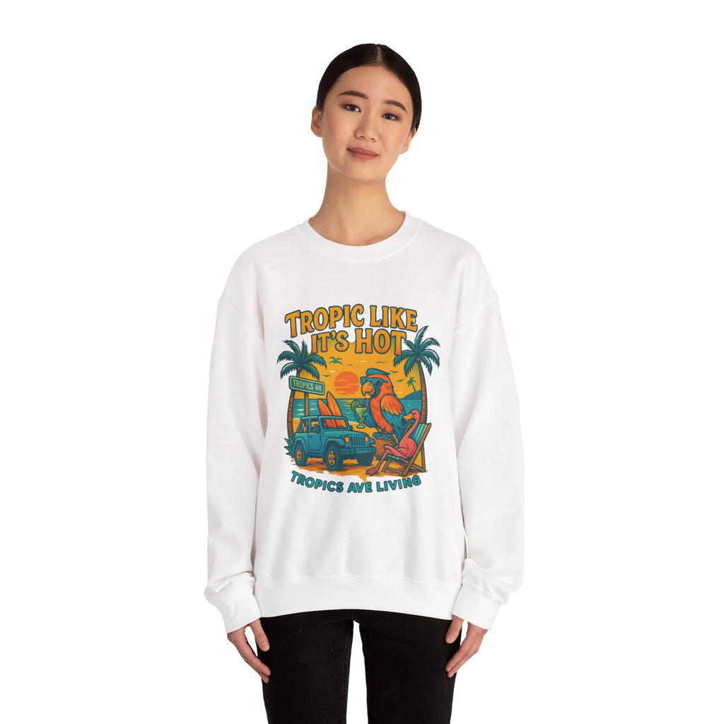 Tropics Ave Crewneck Sweatshirt - Jimmy Buffet Style