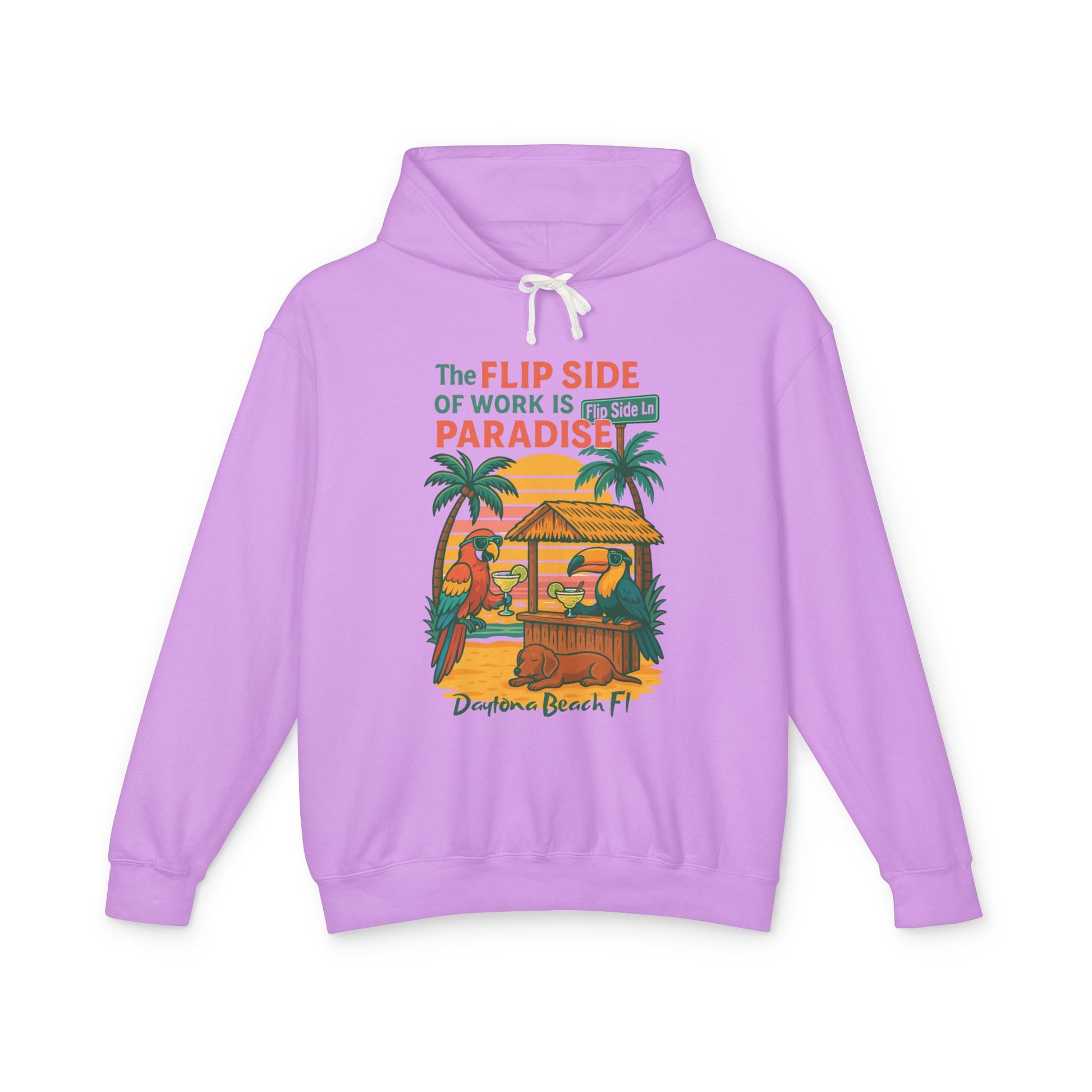 Flip Side Ln  Lightweight Comfort Colors Hoodie - Jimmy Buffet Style