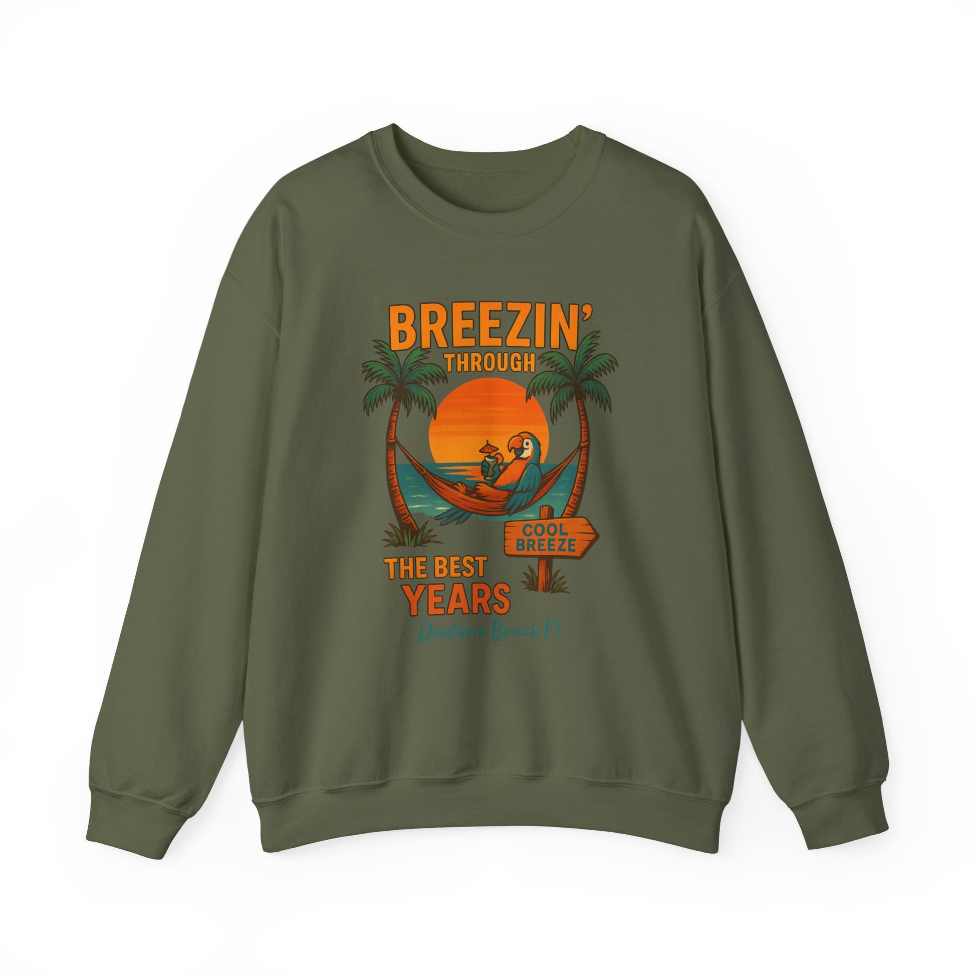 Cool Breeze   Crewneck Sweatshirt - Jimmy Buffet Style