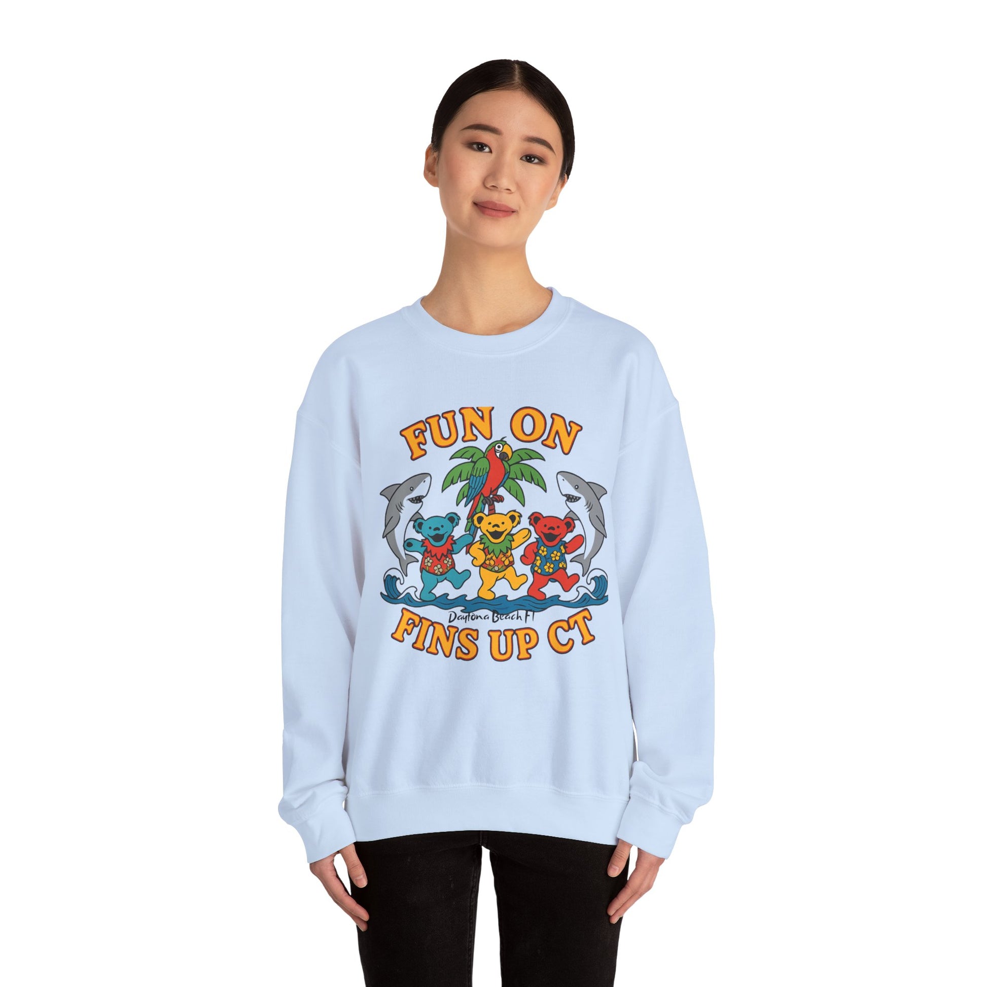 Fins up ct Crewneck Sweatshirt - Jimmy Buffet Style