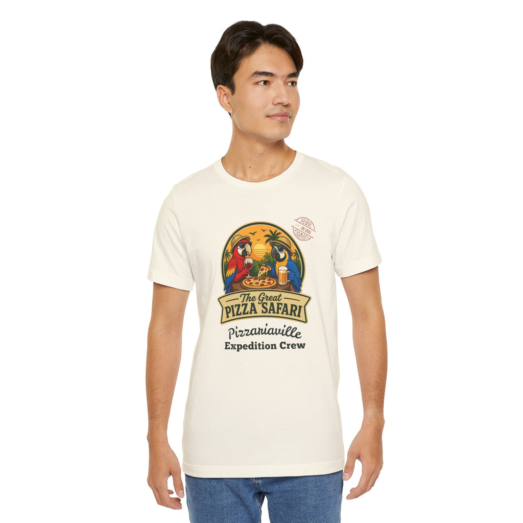 Pizza Safari T‑Shirt —Expedition Crew Vintage Design