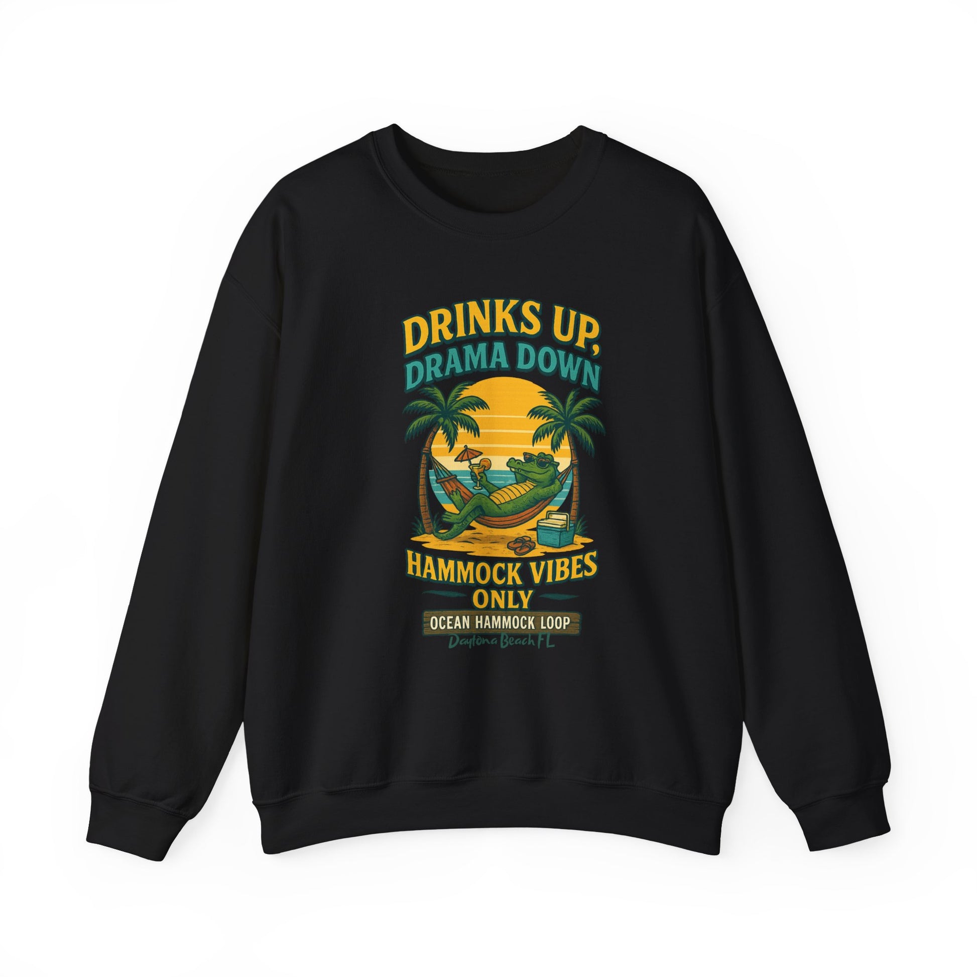 Ocean hammock Loop  Crewneck Sweatshirt - Jimmy Buffet Style