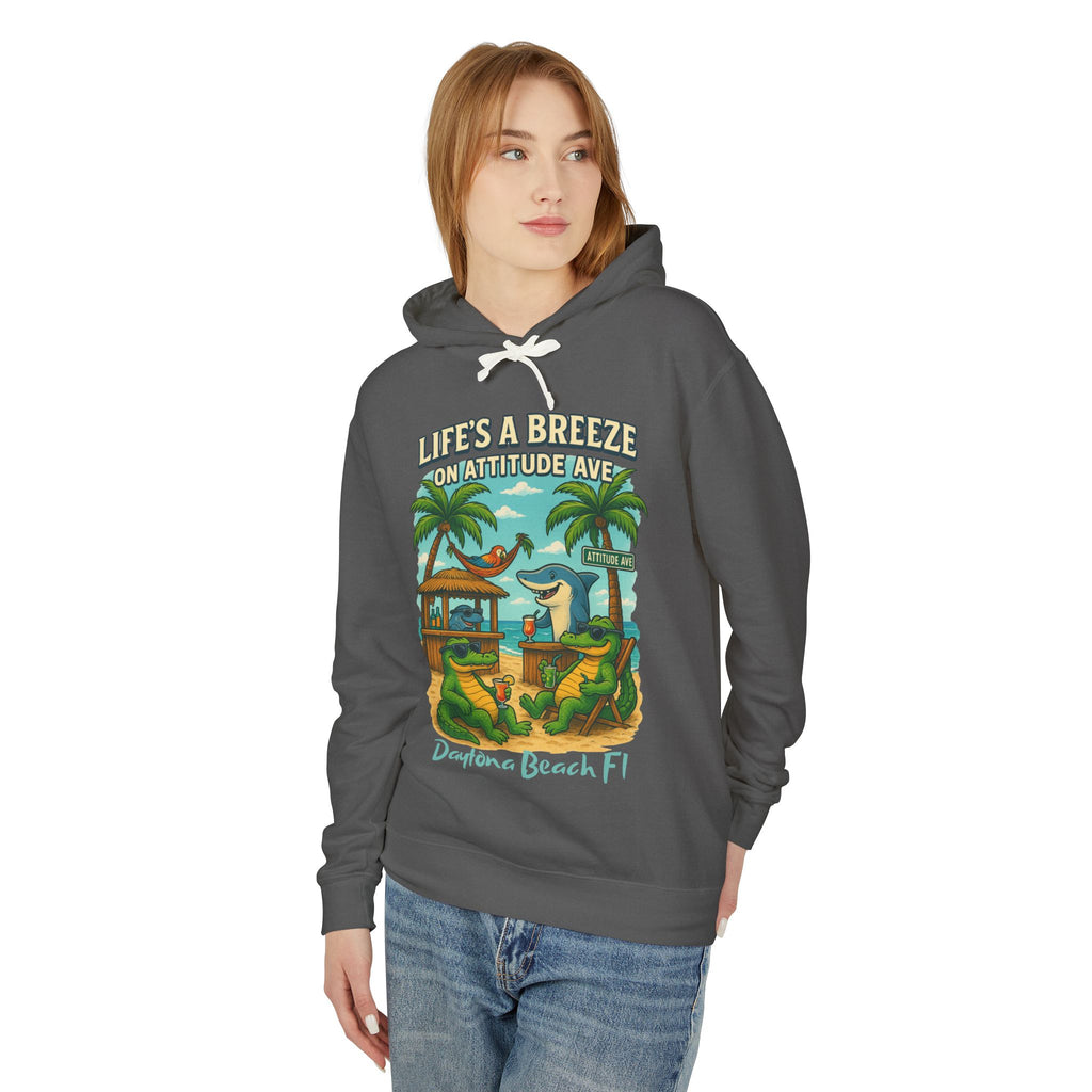 Attitude Ave Lightweight Comfort Colors Hoodie - Jimmy Buffet Style