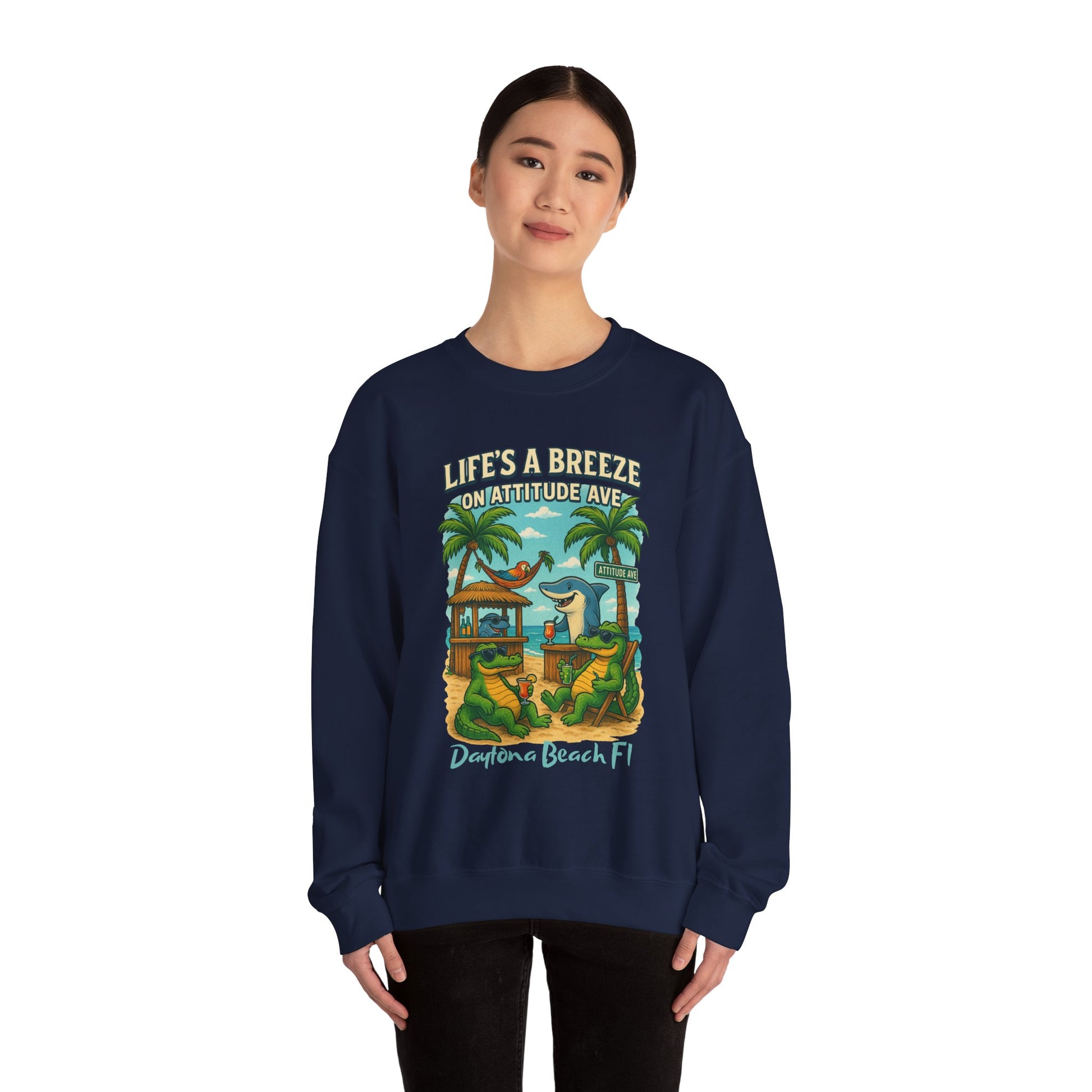 Attitude Ave Crewneck Sweatshirt - Jimmy Buffet Style