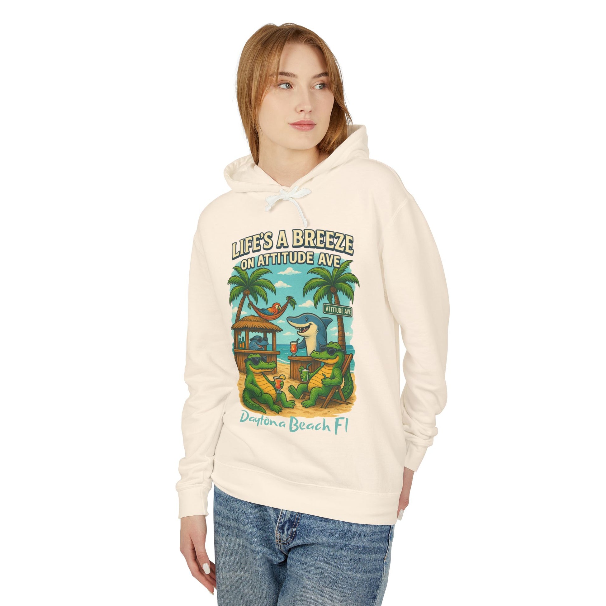 Attitude Ave Lightweight Comfort Colors Hoodie - Jimmy Buffet Style
