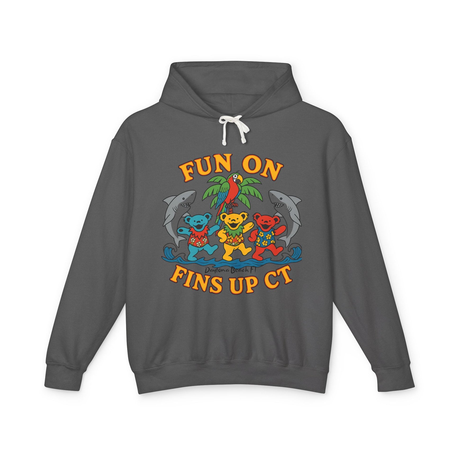 Fins Up ct  Lightweight Comfort Colors Hoodie - Jimmy Buffet Style