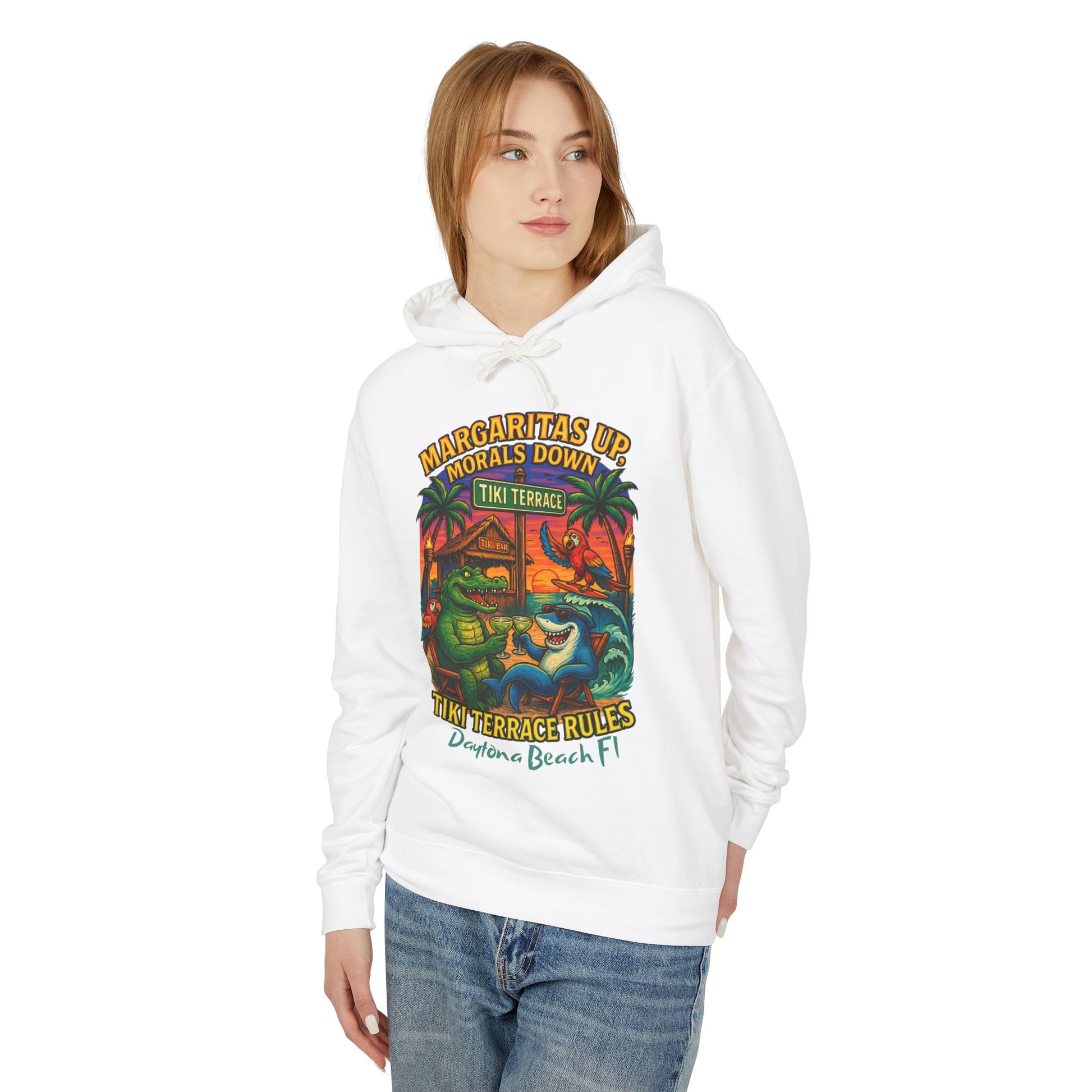 Tiki Terrace  Lightweight Comfort Colors Hoodie - Jimmy Buffet Style