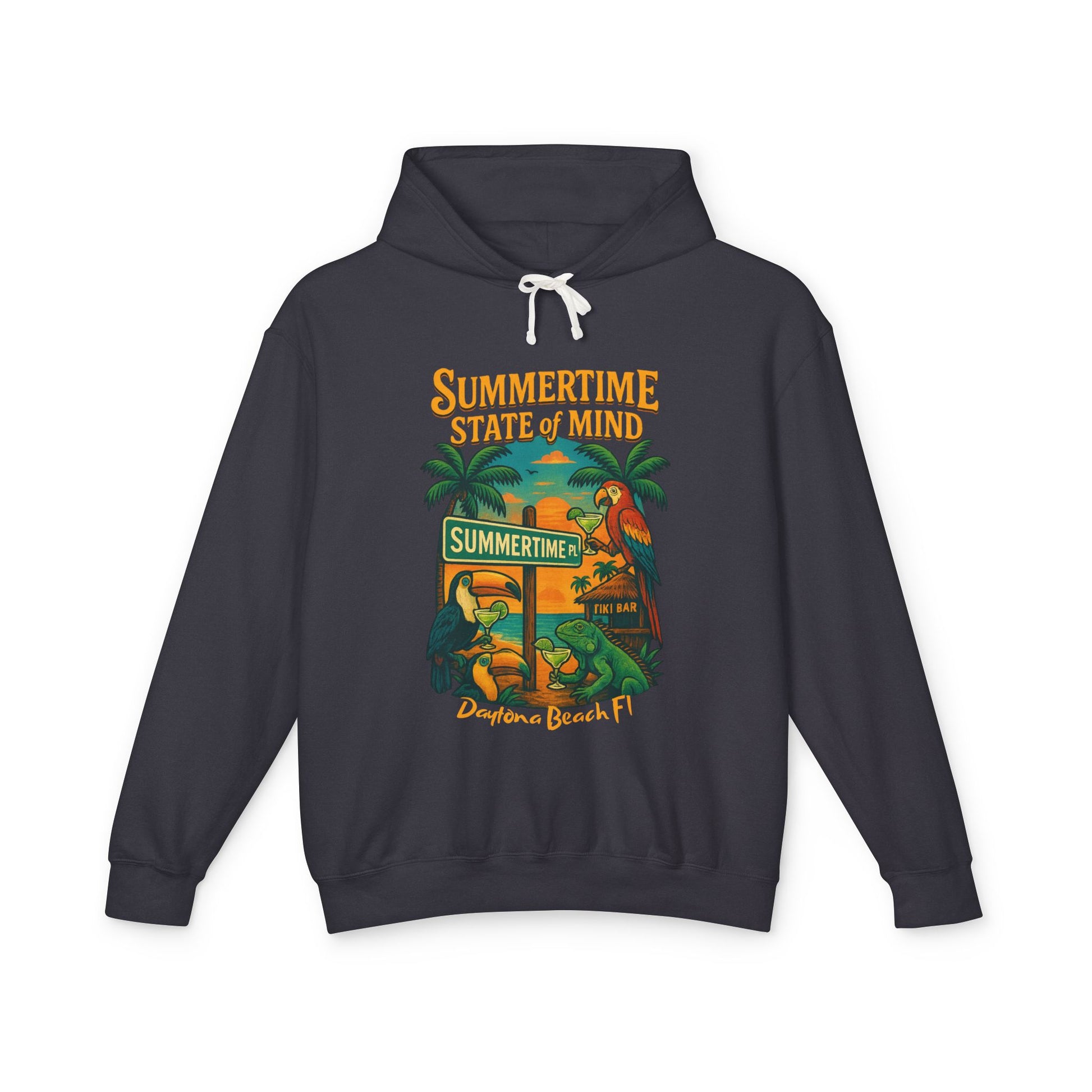 Summertime Place   Lightweight Comfort Colors Hoodie - Jimmy Buffet Style