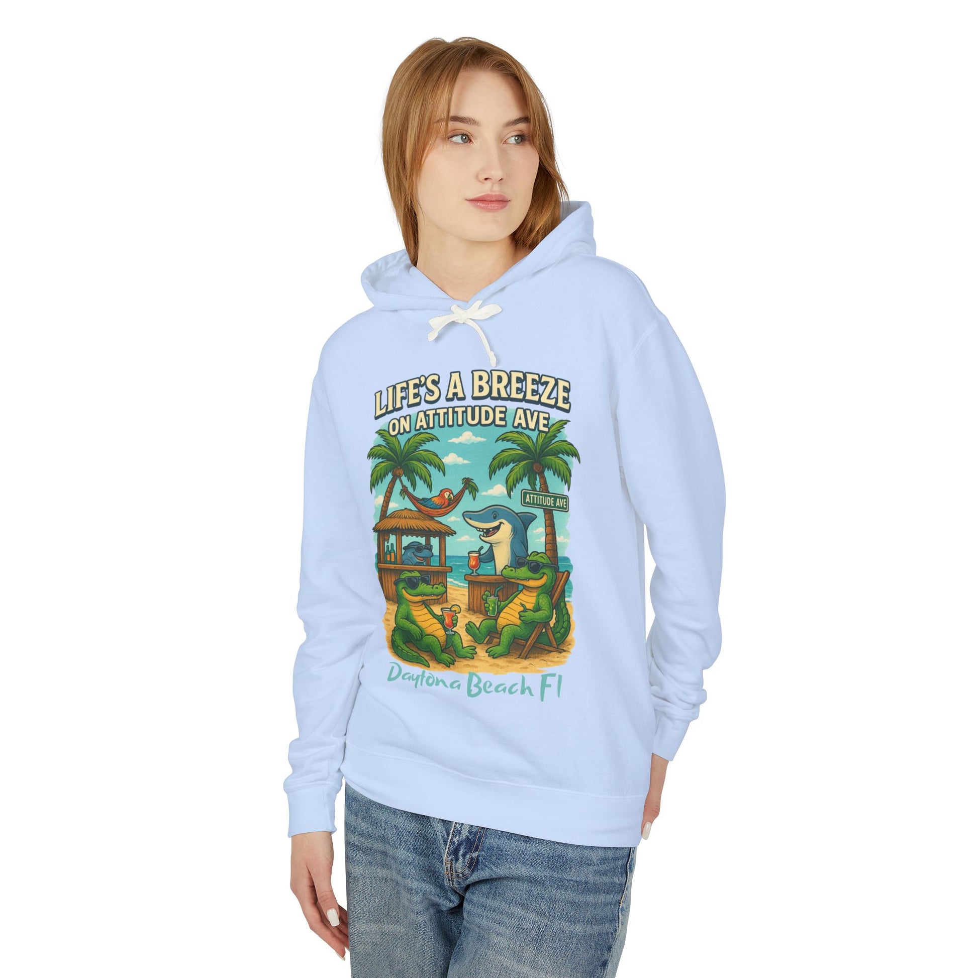 Attitude Ave Lightweight Comfort Colors Hoodie - Jimmy Buffet Style