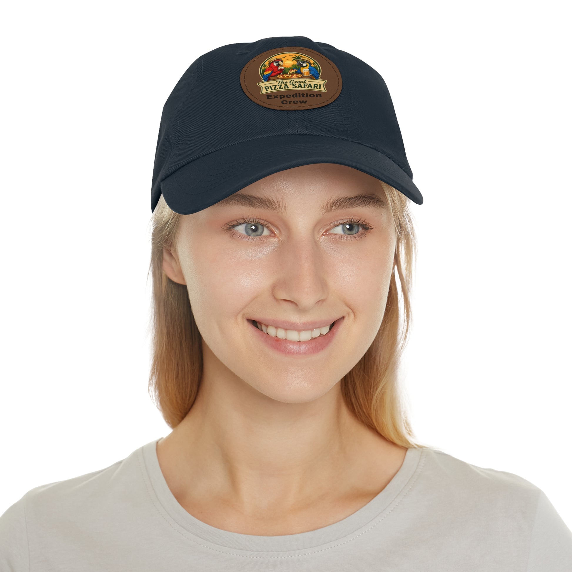 Dad Hat — Pizza Safari Expedition Crew Leather Patch