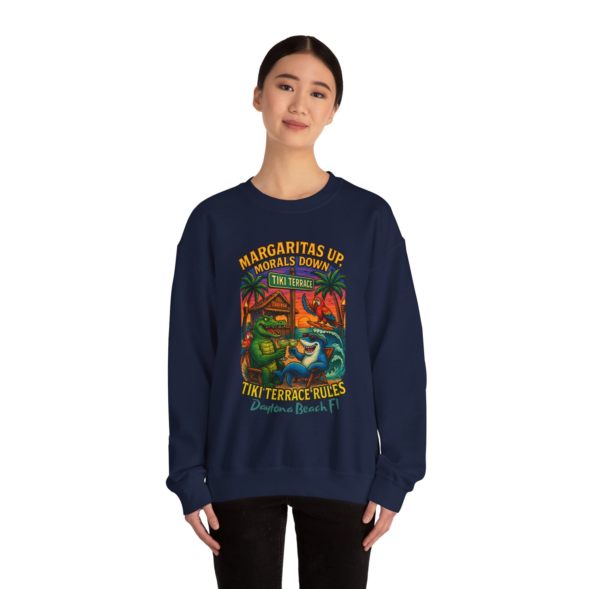 Tiki terrace Crewneck Sweatshirt - Jimmy Buffet Style