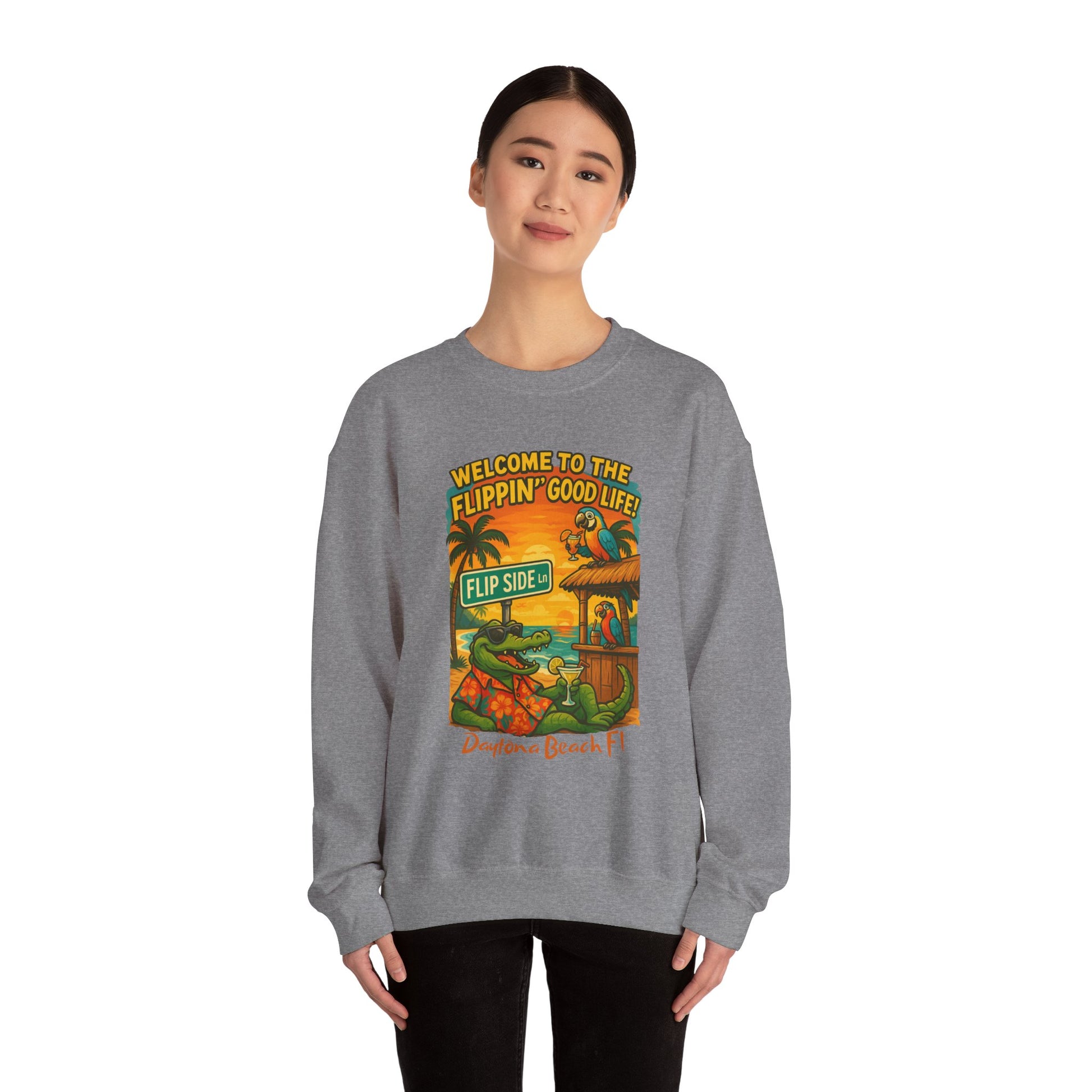 Flip side ln  Crewneck Sweatshirt - Jimmy Buffet Style