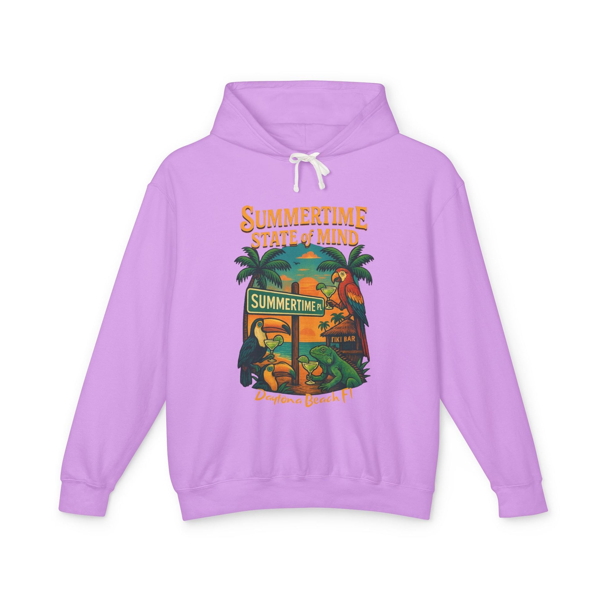 Summertime Place   Lightweight Comfort Colors Hoodie - Jimmy Buffet Style