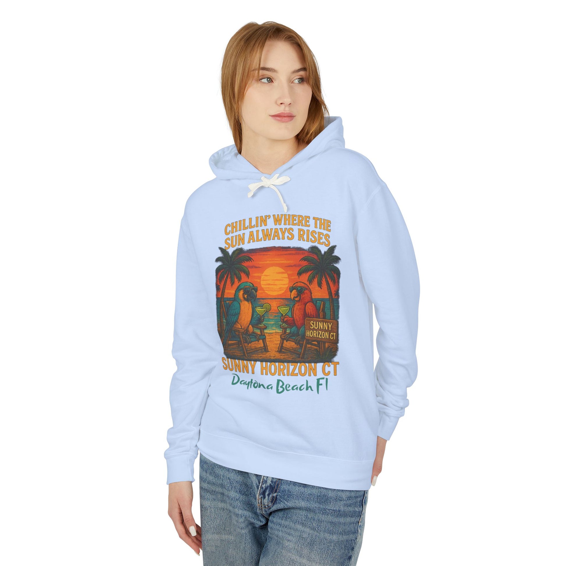 Sunny Horizon ct Lightweight Comfort Colors Hoodie - Jimmy Buffet Style