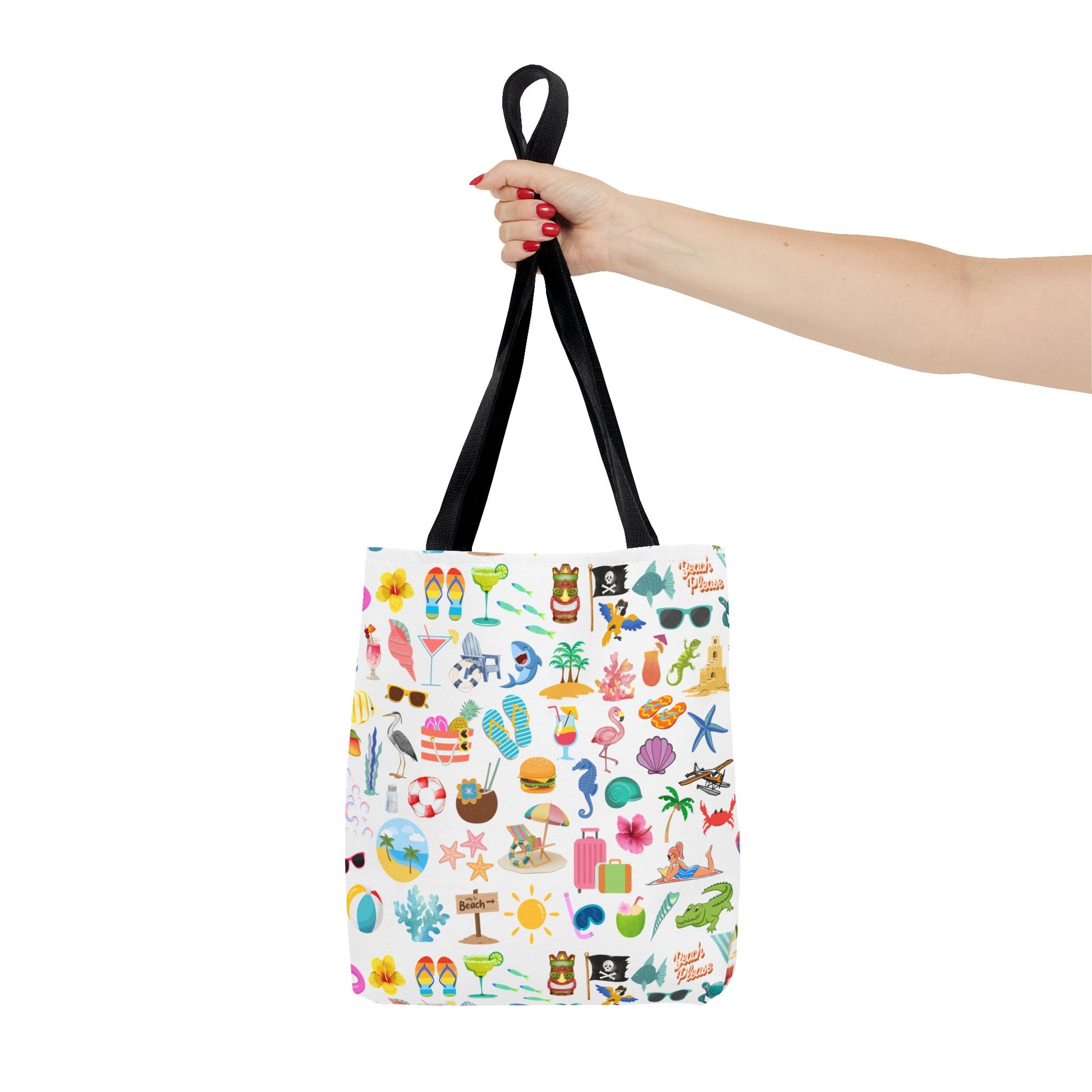 Vibrant Summer Tote Bag, Beach Tote, Vacation Carryall, Fun Shopping Bag, Cute Gift for Her