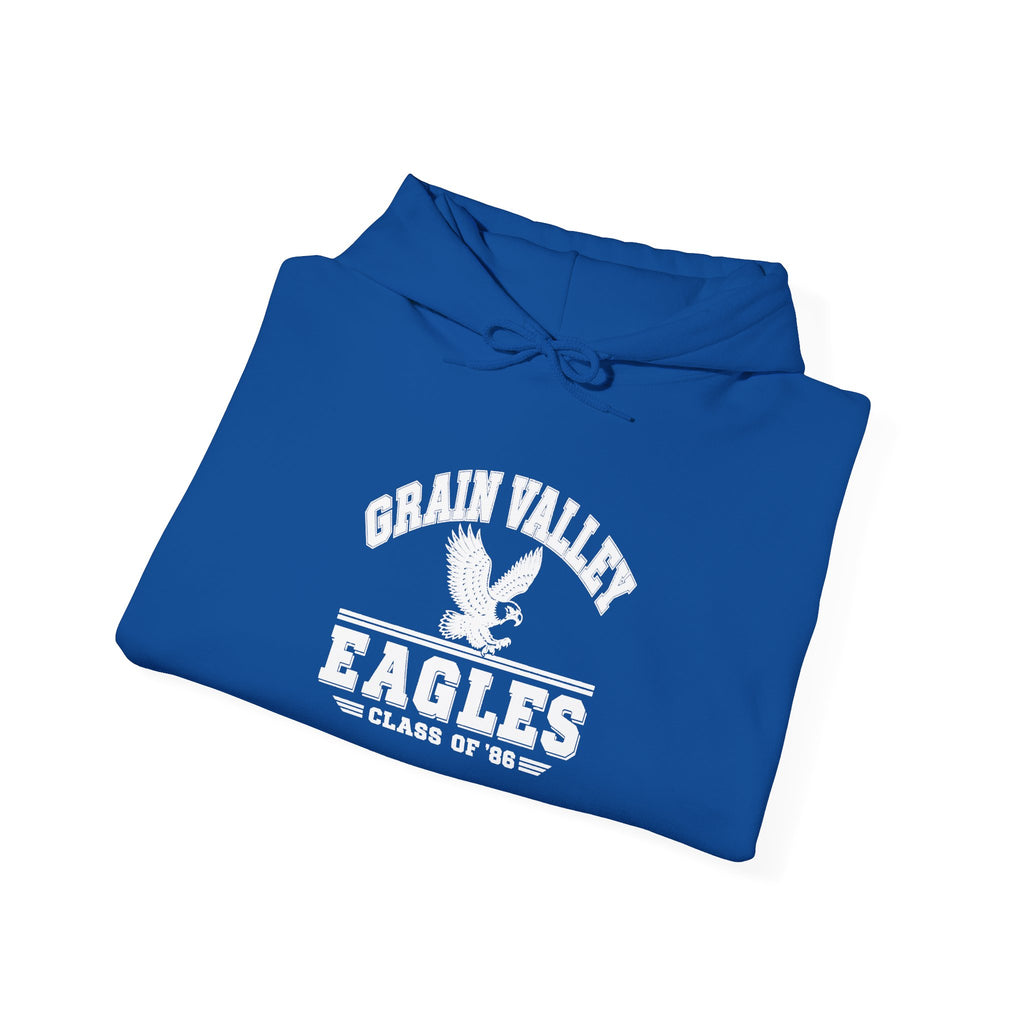 Grain Valley Eagles Hoodie – Class of ’87 Vintage School Spirit Pullover