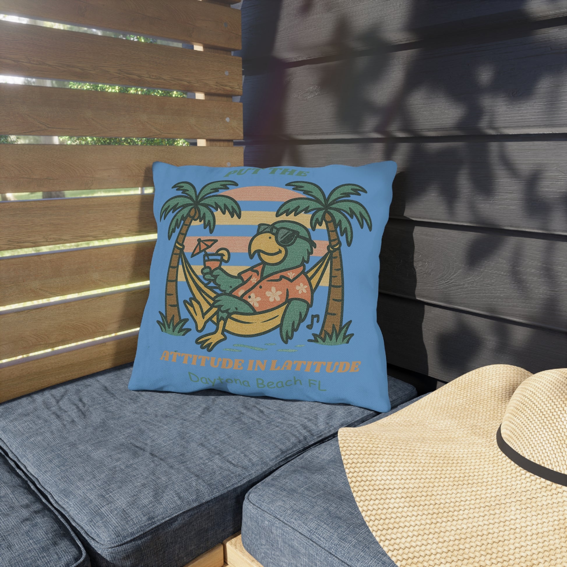Outdoor Pillow, Tropical Decor, Summer Pillow, Margaritaville Style