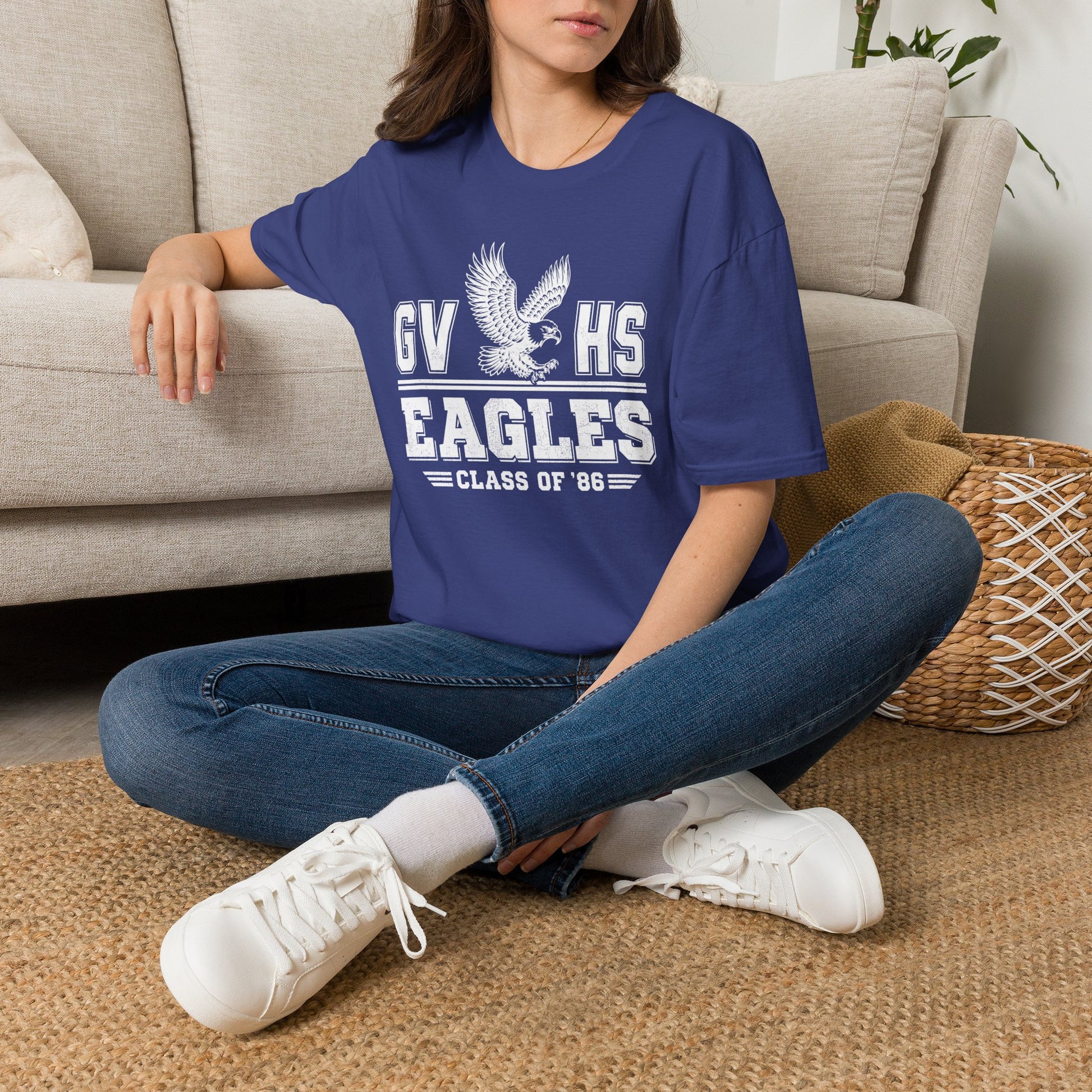 GVHS Eagles Vintage Eagle Logo T-Shirt | Class of '86 School Spirit