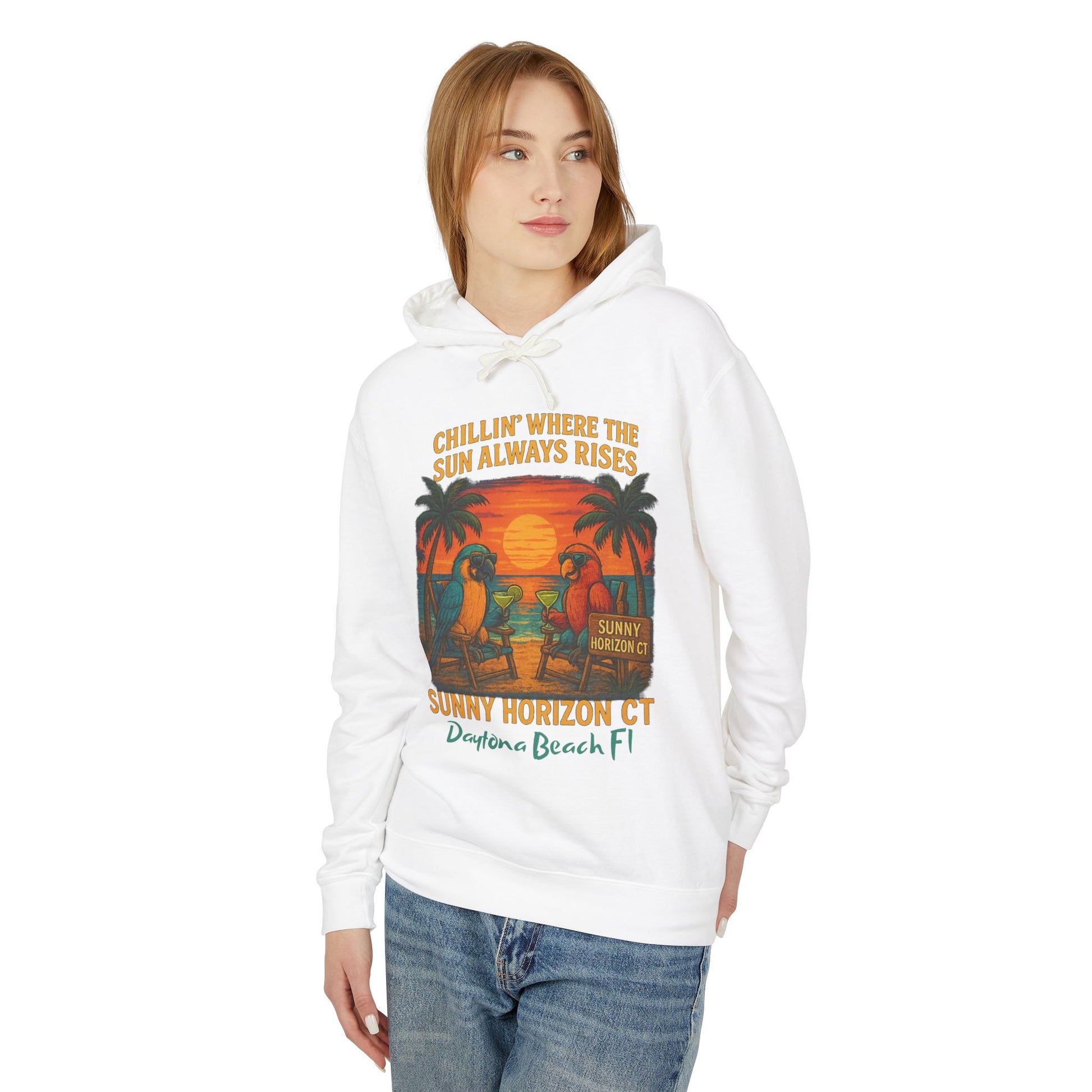 Sunny Horizon ct Lightweight Comfort Colors Hoodie - Jimmy Buffet Style