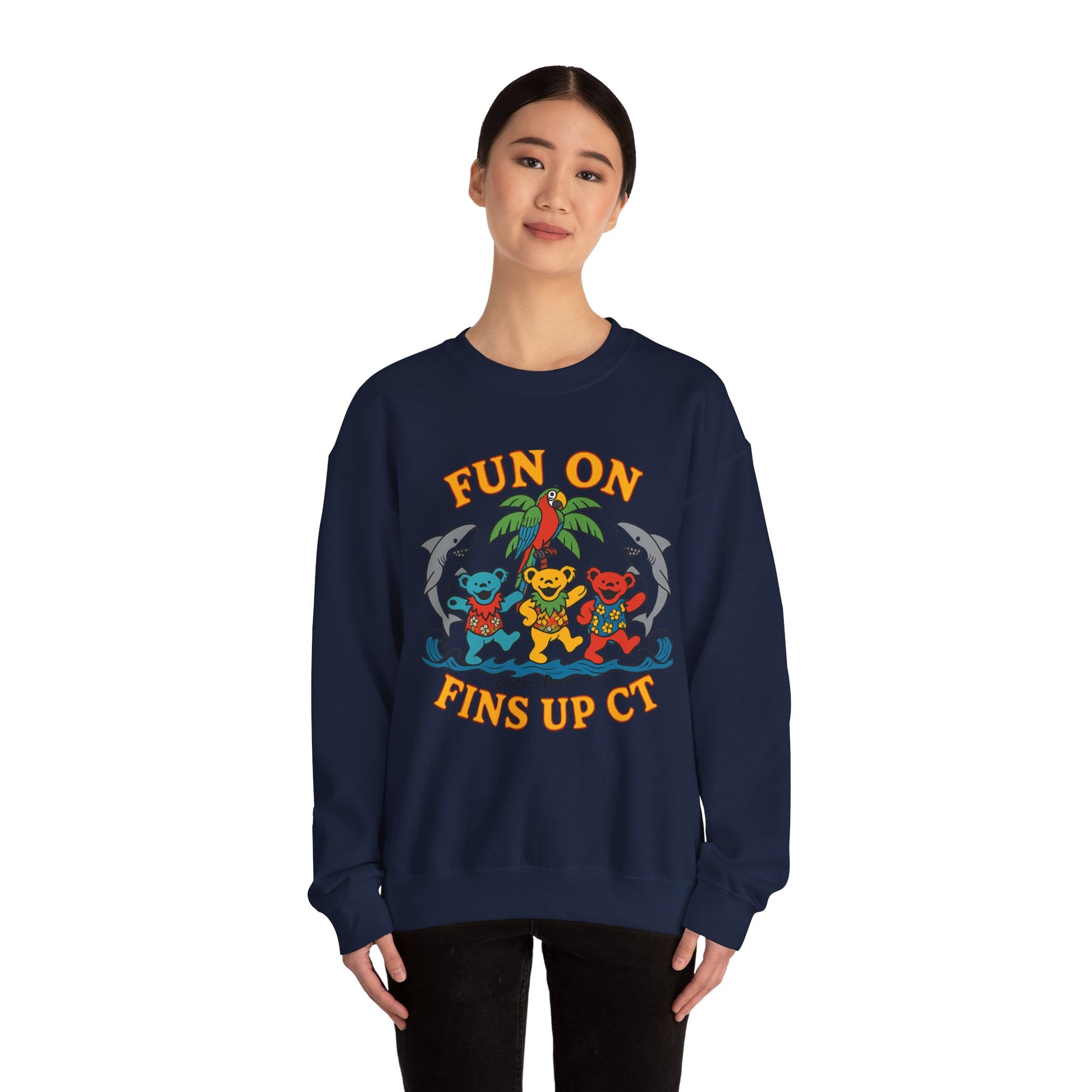 Fins up ct Crewneck Sweatshirt - Jimmy Buffet Style