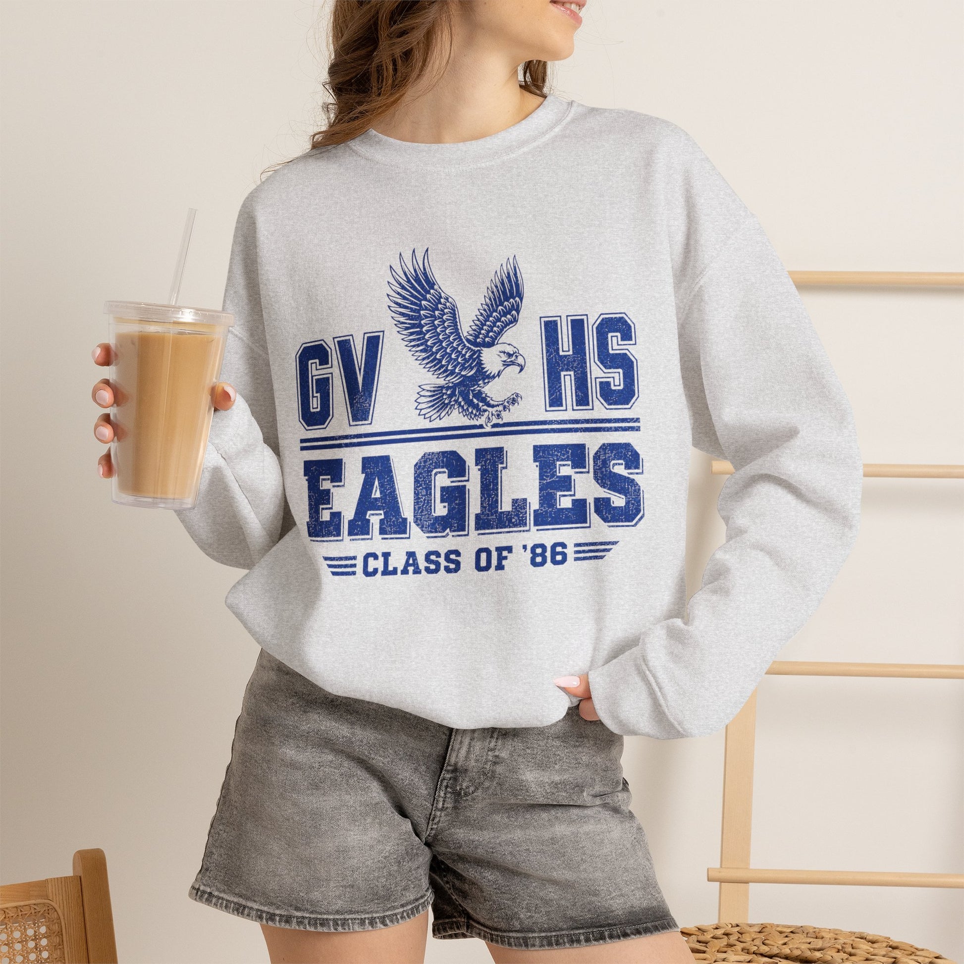 GVHS Eagles Crewneck Sweatshirt — Class of '86 Vintage School Spirit