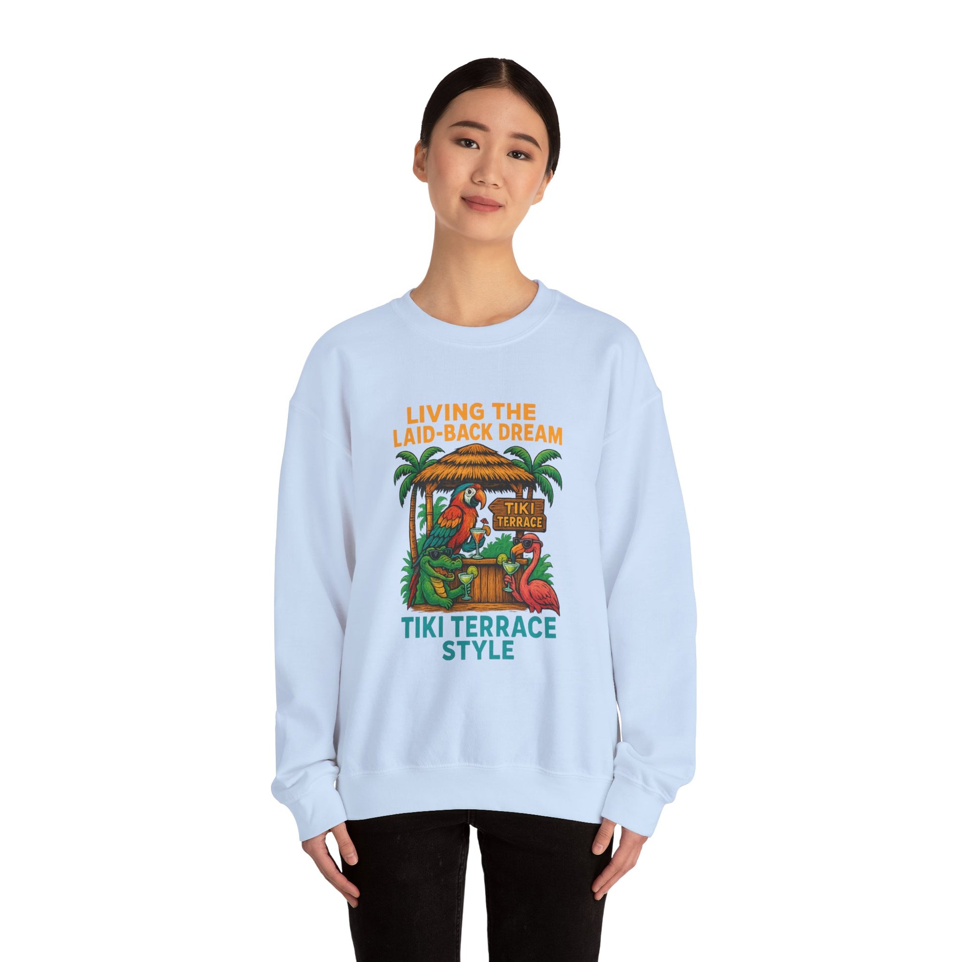 Tiki Terrace  Crewneck Sweatshirt - Jimmy Buffet Style
