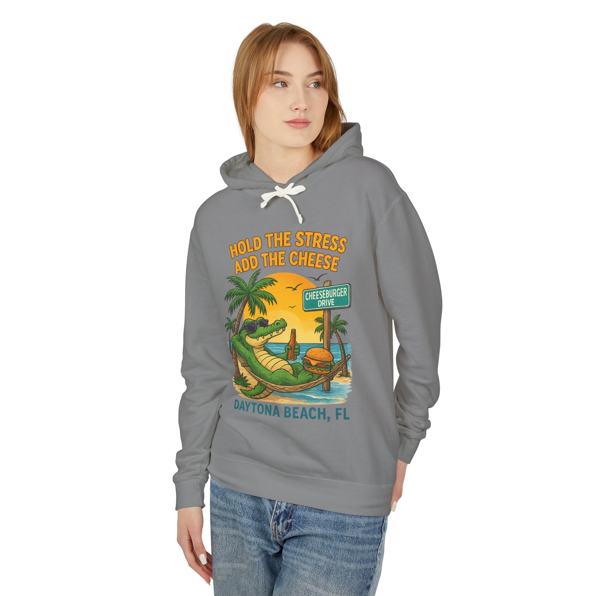 cheeseburger dr  Lightweight Comfort Colors Hoodie - Jimmy Buffet Style