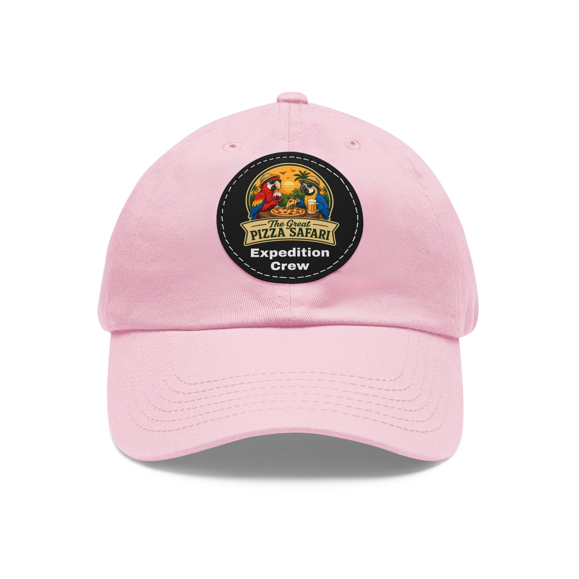 Dad Hat — Pizza Safari Expedition Crew Leather Patch