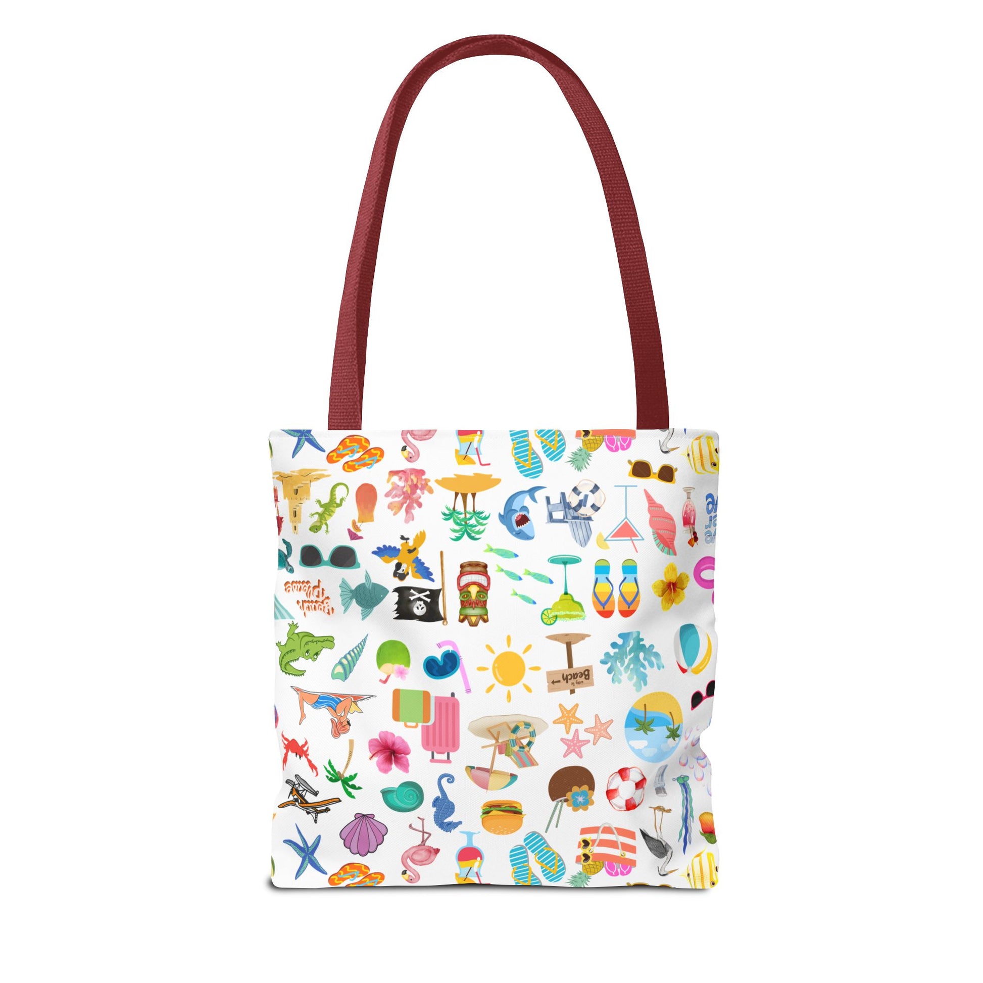 Vibrant Summer Tote Bag, Beach Tote, Vacation Carryall, Fun Shopping Bag, Cute Gift for Her