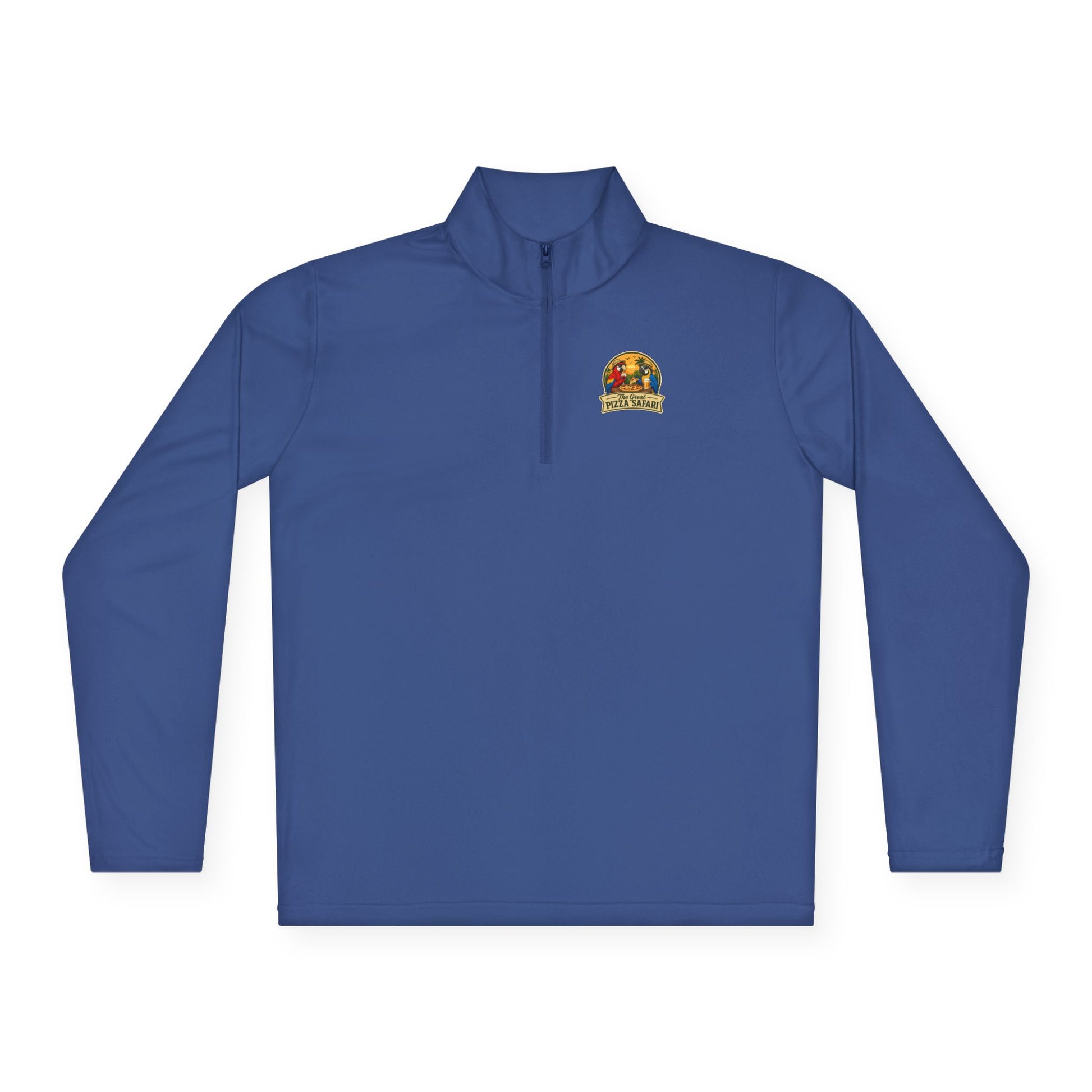 Quarter-Zip Pullover — The Great Pizza Safari Logo Pullover
