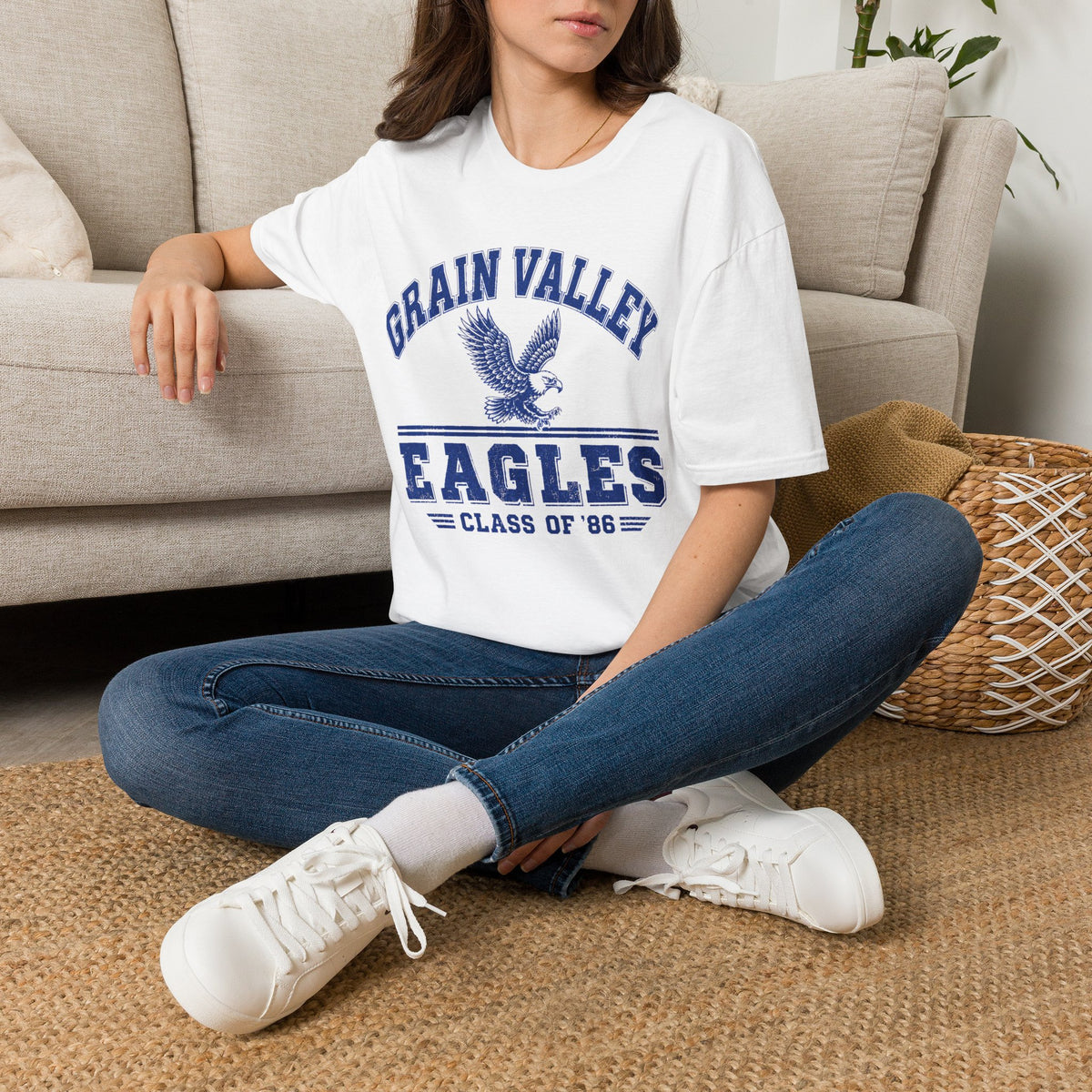 Grain Valley Eagles Vintage Logo T-Shirt | Class of '86 School Spirit