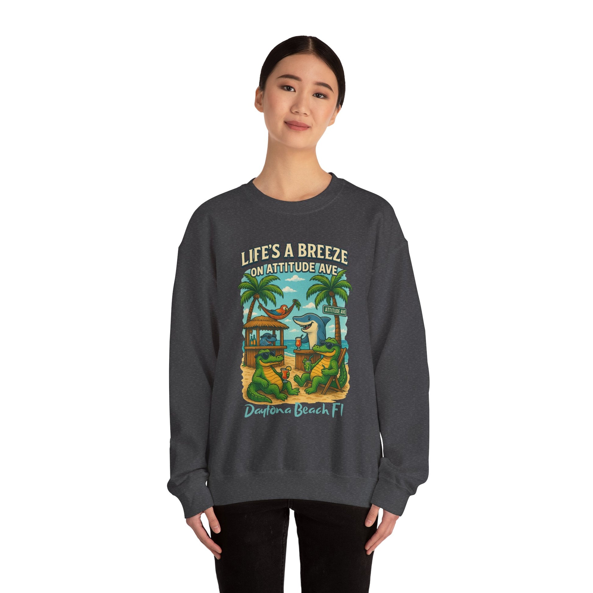 Attitude Ave Crewneck Sweatshirt - Jimmy Buffet Style