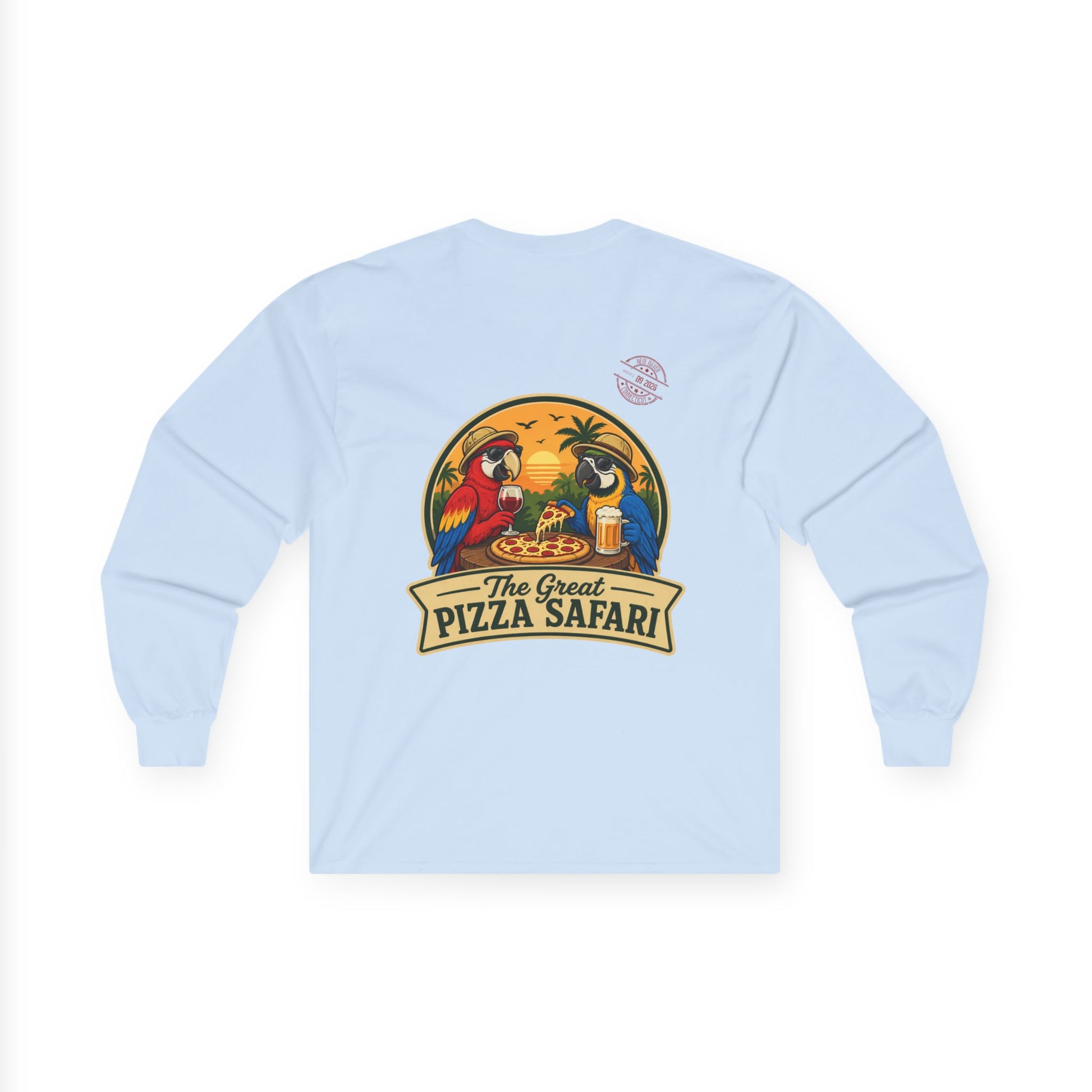 Long Sleeve Tee — The Great Pizza Safari Graphic Shirt