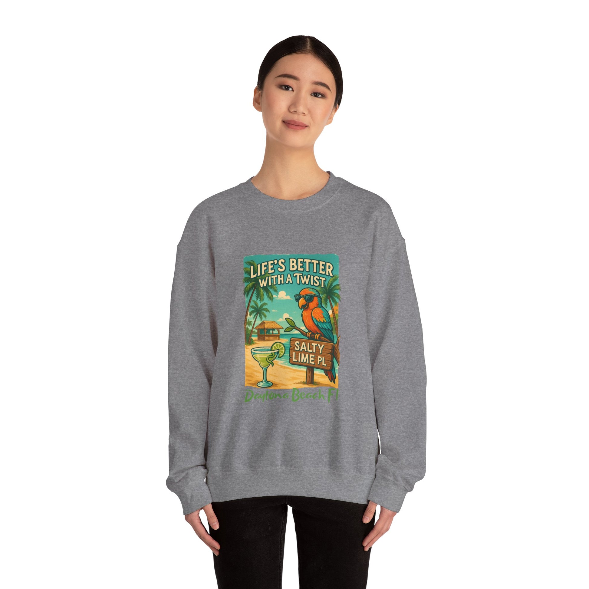 Salty Lime  Place  Crewneck Sweatshirt - Jimmy Buffet Style