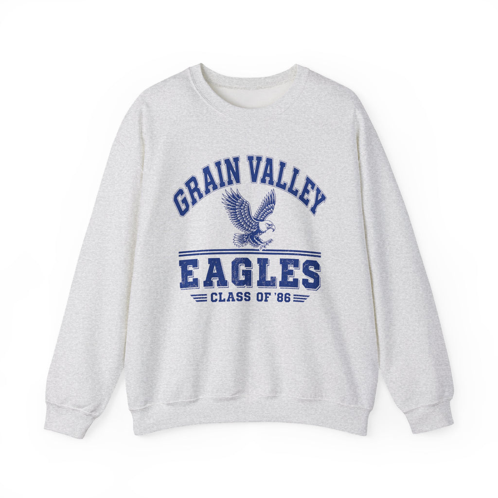 Grain Valley Eagles Crewneck Sweatshirt — Class of '86 Vintage School Spirit