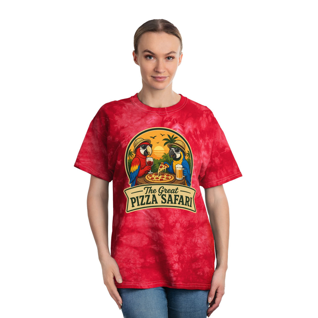 Tie-Dye Tee — "The Great Pizza Safari" Graphic T-Shirt