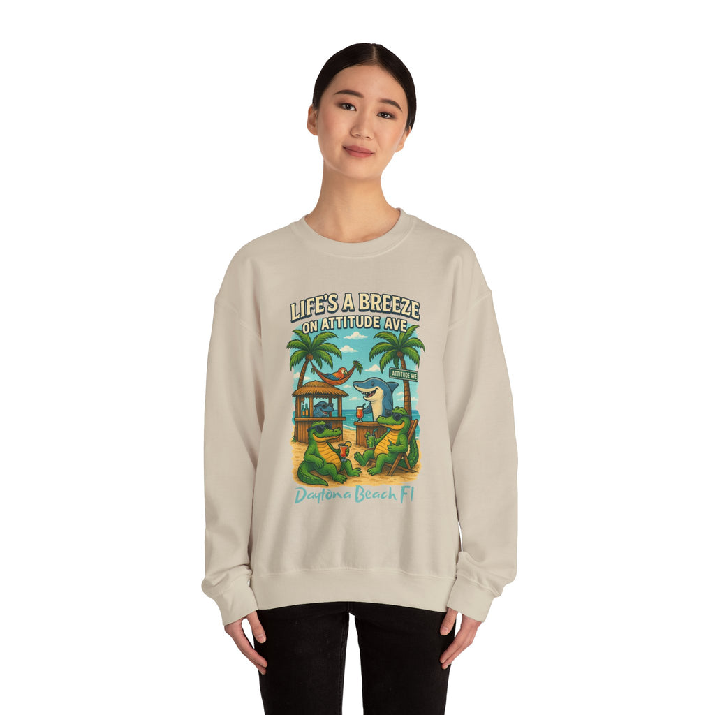 Attitude Ave Crewneck Sweatshirt - Jimmy Buffet Style